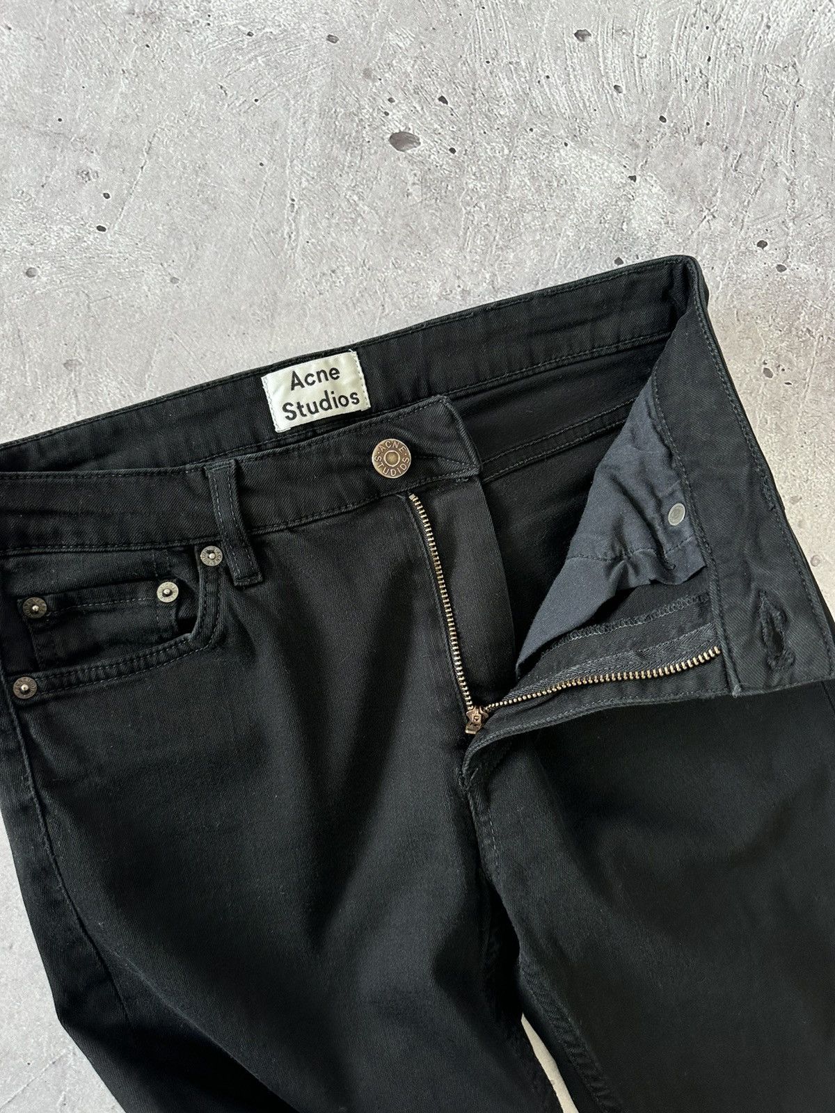 Acne Studios × Vintage Acne Studios Flex Black Cotton Slim Women’s Jeans Size 28" / US 6 / IT 42 - 6 Thumbnail