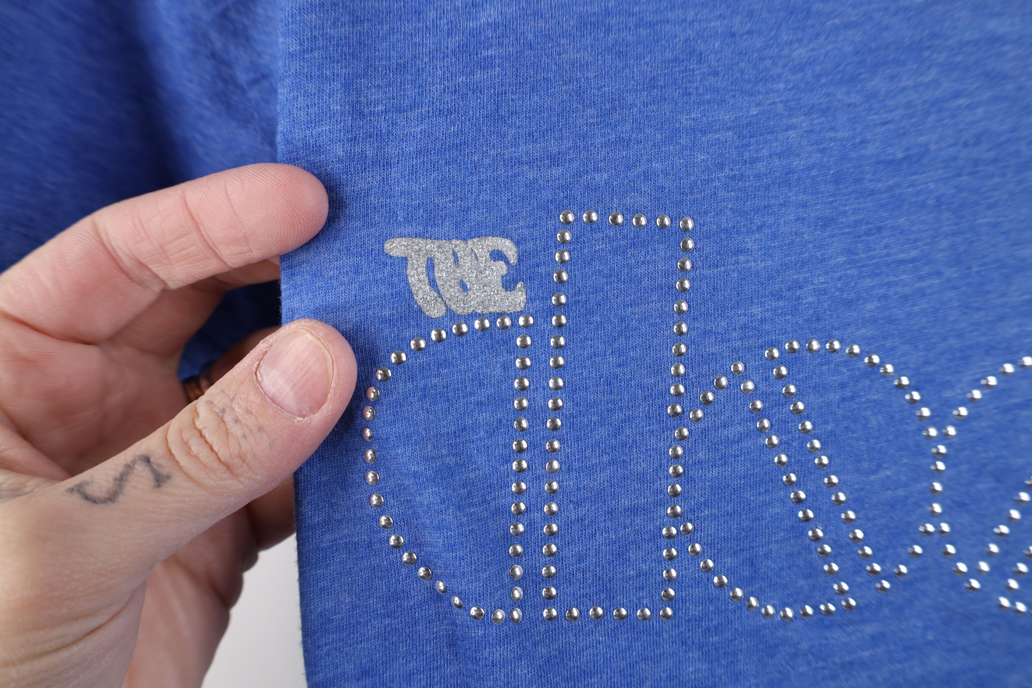 Vintage Vintage Y2K 2005 The Doors Band Cropped T-Shirt Blue USA Size L / US 10 / IT 46 - 5 Thumbnail
