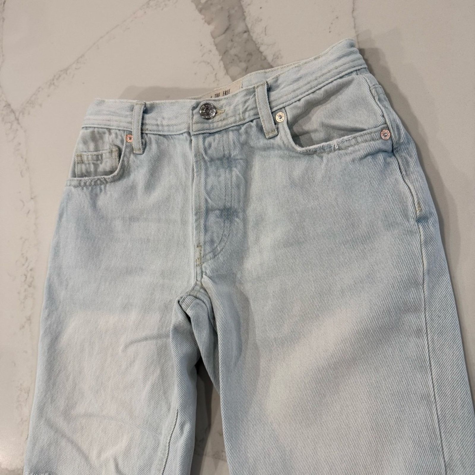 Free People Free People We The Free Maggie Distress Crop Jeans Womens 24 Size 24" / US 00 / IT 34 - 6 Thumbnail