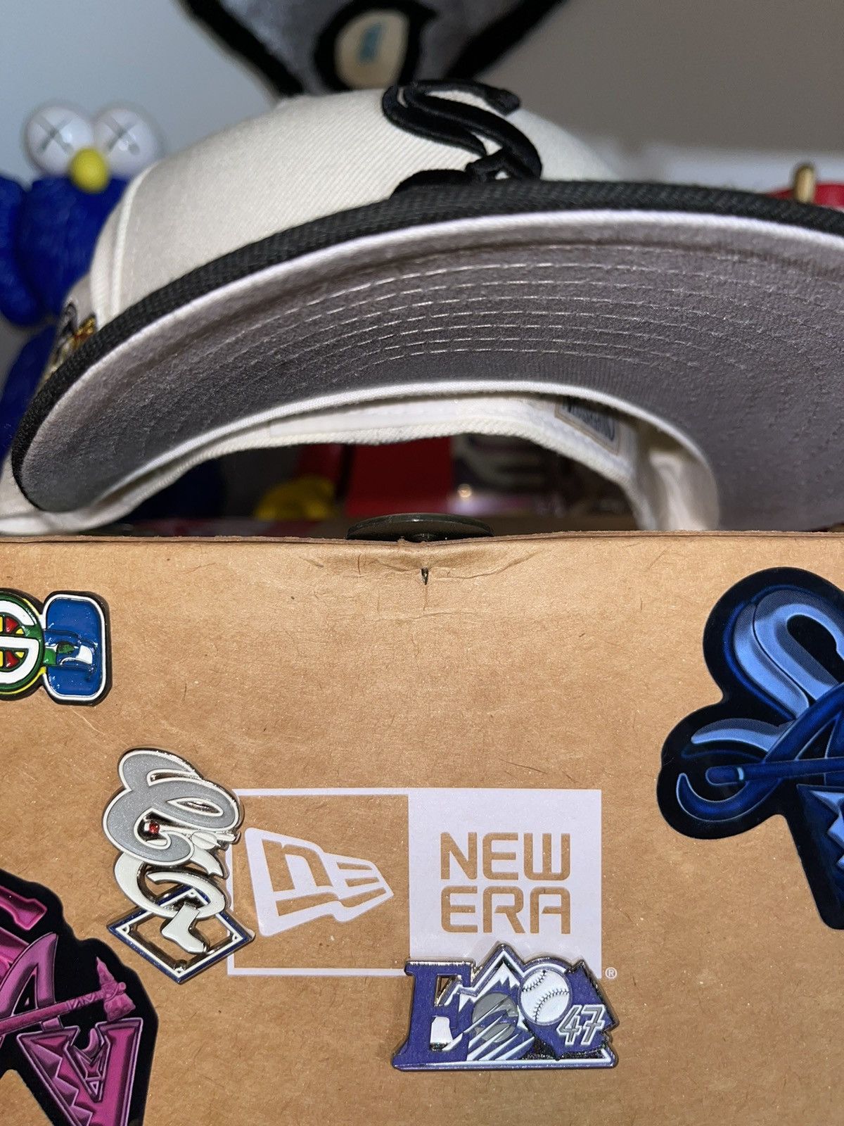 Hat Club × MyFitteds × New Era 7 3/8 MyFitteds Off-White Chicago White Sox Grey UV Size 38 - 5 Thumbnail
