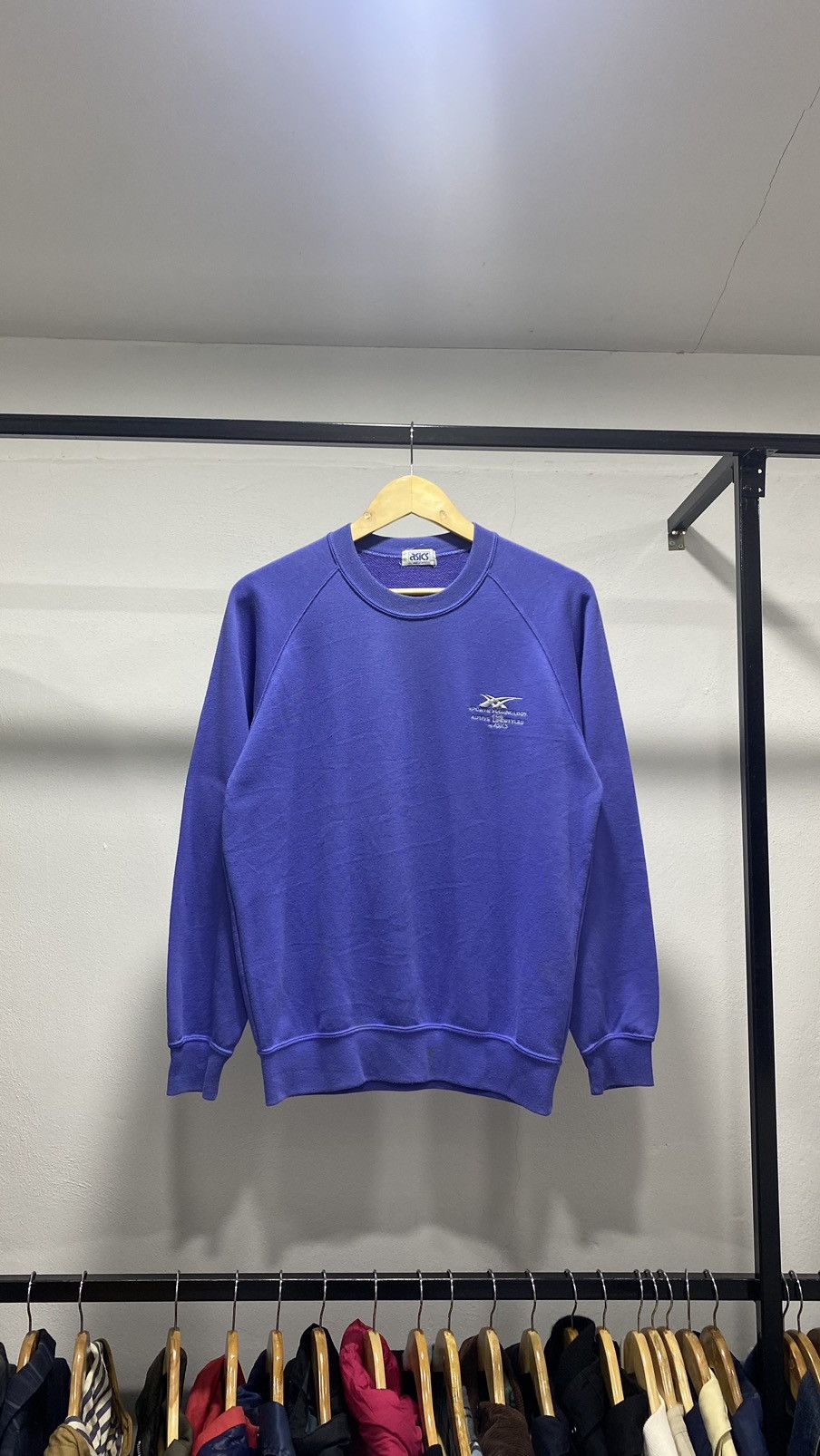 Asics × Japanese Brand × Vintage Vintage 80s Made In Japan Asics Sportswear Sweatshirt Size US M / EU 48-50 / 2 - 2 Thumbnail