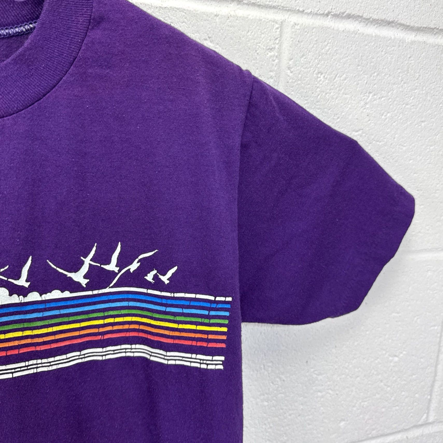 Velva Sheen VINTAGE Velva Sheen Mackinac Island Michigan T Shirt USA Made Medium Crew Neck Purple Graphic Print Short Sleeve Mens Size US M / EU 48-50 / 2 - 6 Thumbnail