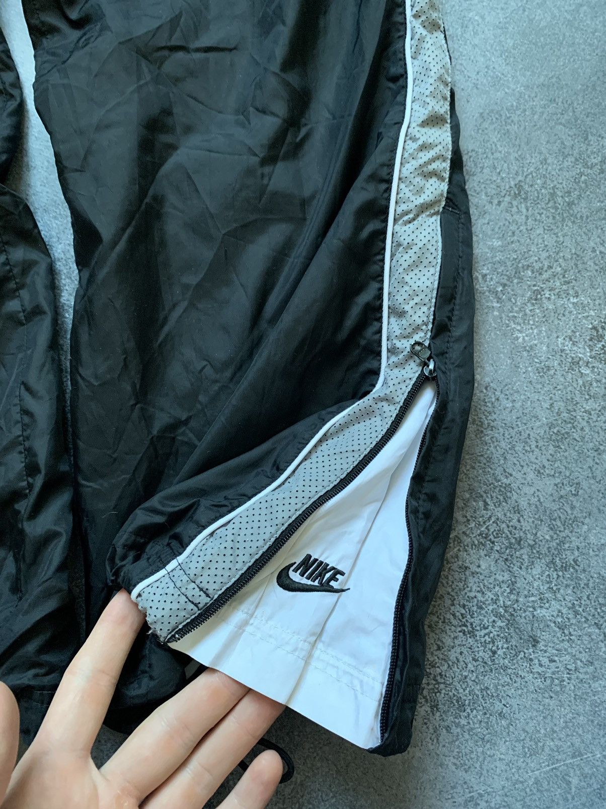 Nike × Vintage Vintage Nike Track Pants Drill Y2K style Swoosh Size US 31 - 5 Thumbnail