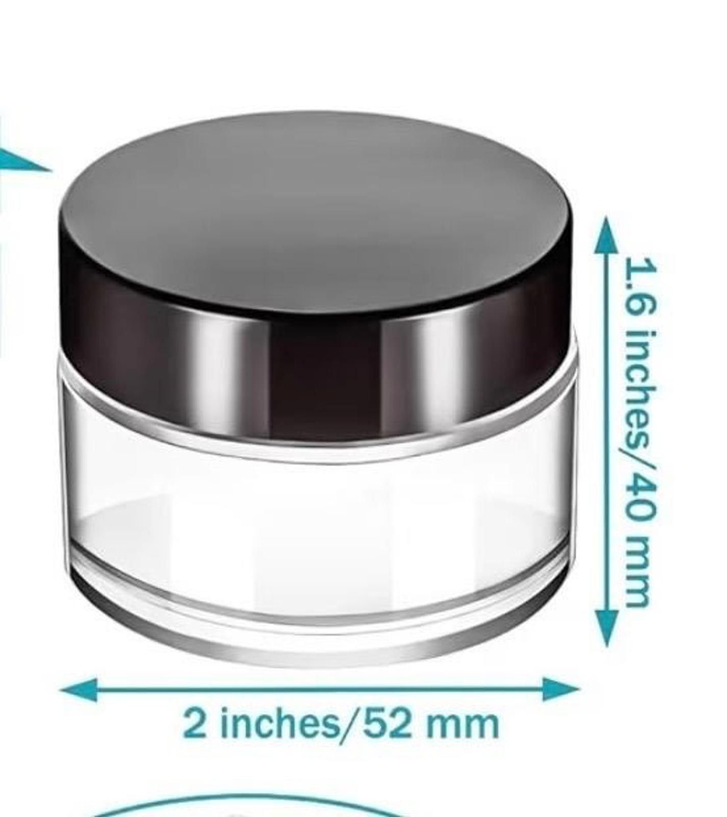 Other 6 Pack 1 Oz Clear Glass Containers With Lids & Inner Liners Size ONE SIZE - 3 Thumbnail