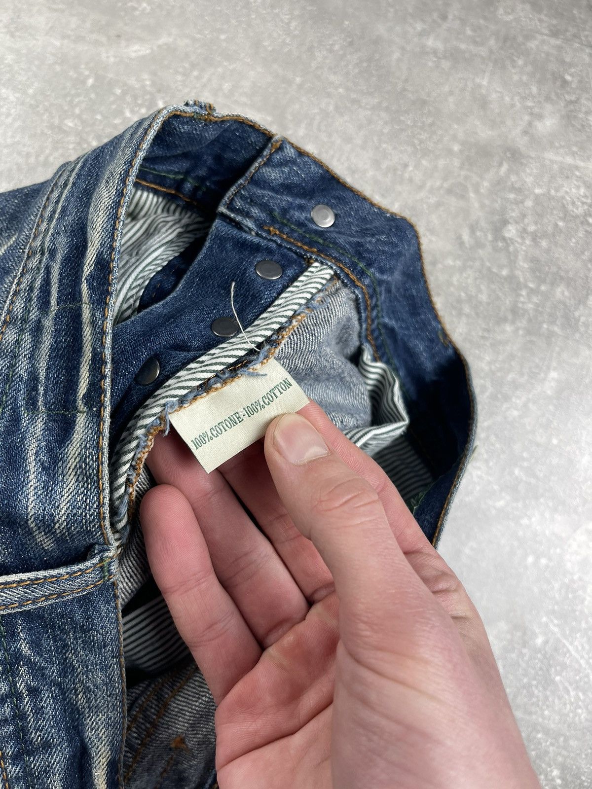 Luigi Borrelli Luigi Borrelli Luxury Distressed Denim Jeans Blue Size US 33 - 12 Thumbnail