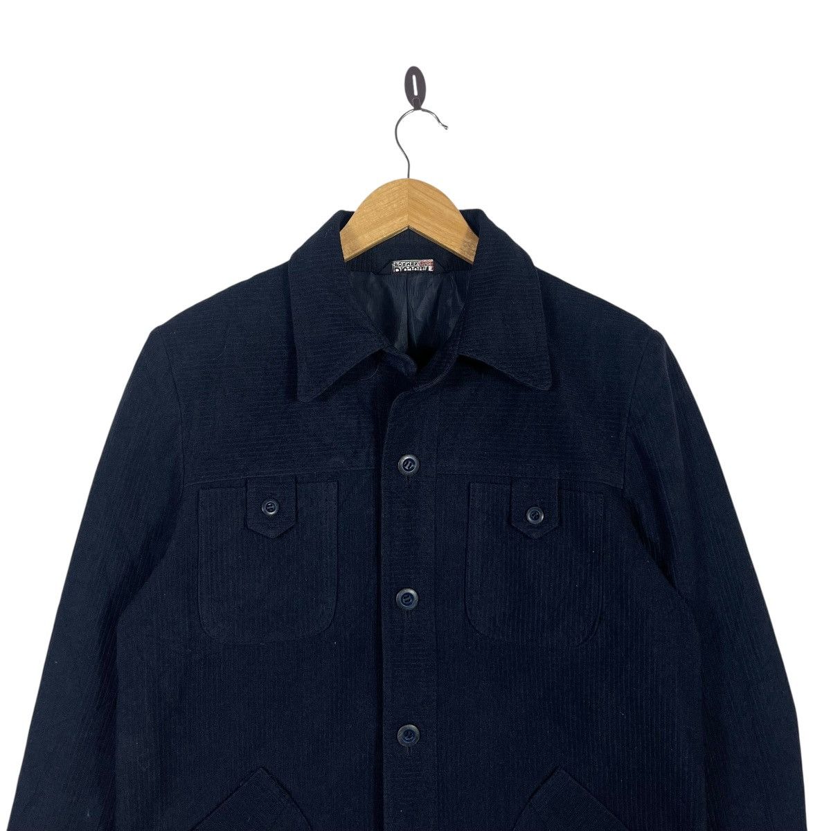 Big John Vintage Big John For Men Textured Work Jacket Navy Blue Japa Size US L / EU 52-54 / 3 - 2 Thumbnail