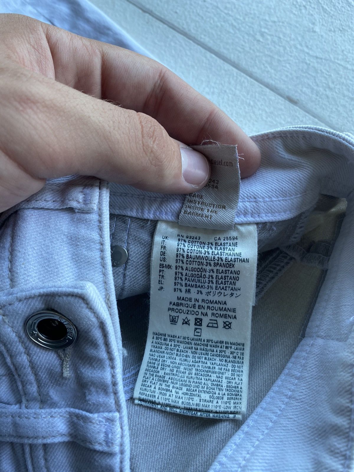Diesel 🔥Opium Punk Diesel Distressed Straight Regular Reen Patch Size 26" / US 2 / IT 38 - 5 Thumbnail