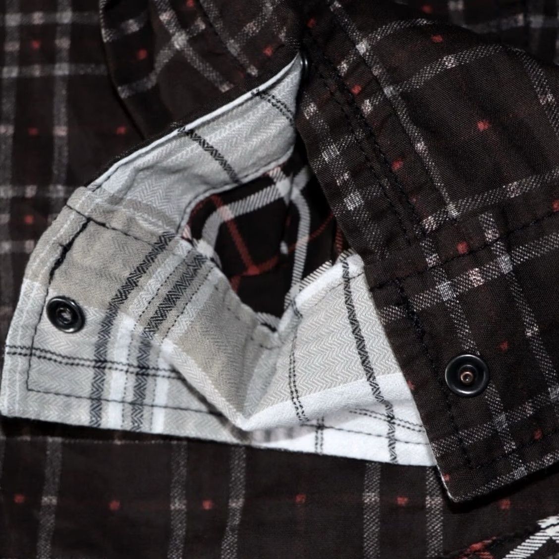 DKNY DKNY Shirt XL Fitted Mens Check Brown Red Long Sleeve Button Up Size US XL / EU 56 / 4 - 6 Thumbnail