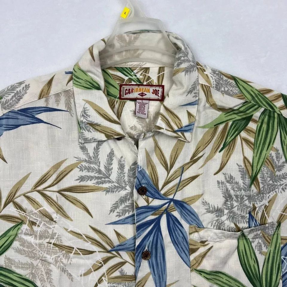 Other Carribean Joe Shirt Men Hawaiian Button Up Short Sleeve L Size US L / EU 52-54 / 3 - 3 Thumbnail