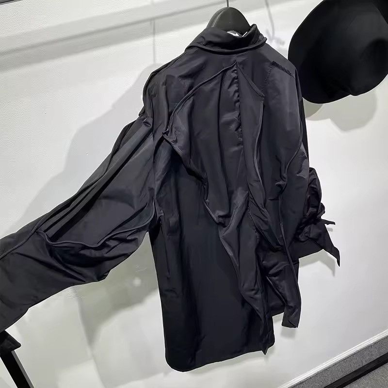 Designer Casual Designer Patchwork Black Long Sleeve Shirt Size US M / EU 48-50 / 2 - 3 Thumbnail