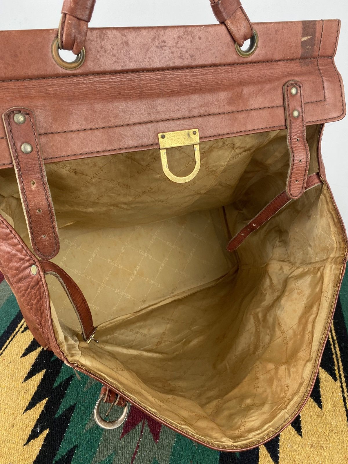 Porter Vintage 90's Porter Large Patina Leather Doctors Bag Size ONE SIZE - 18 Thumbnail