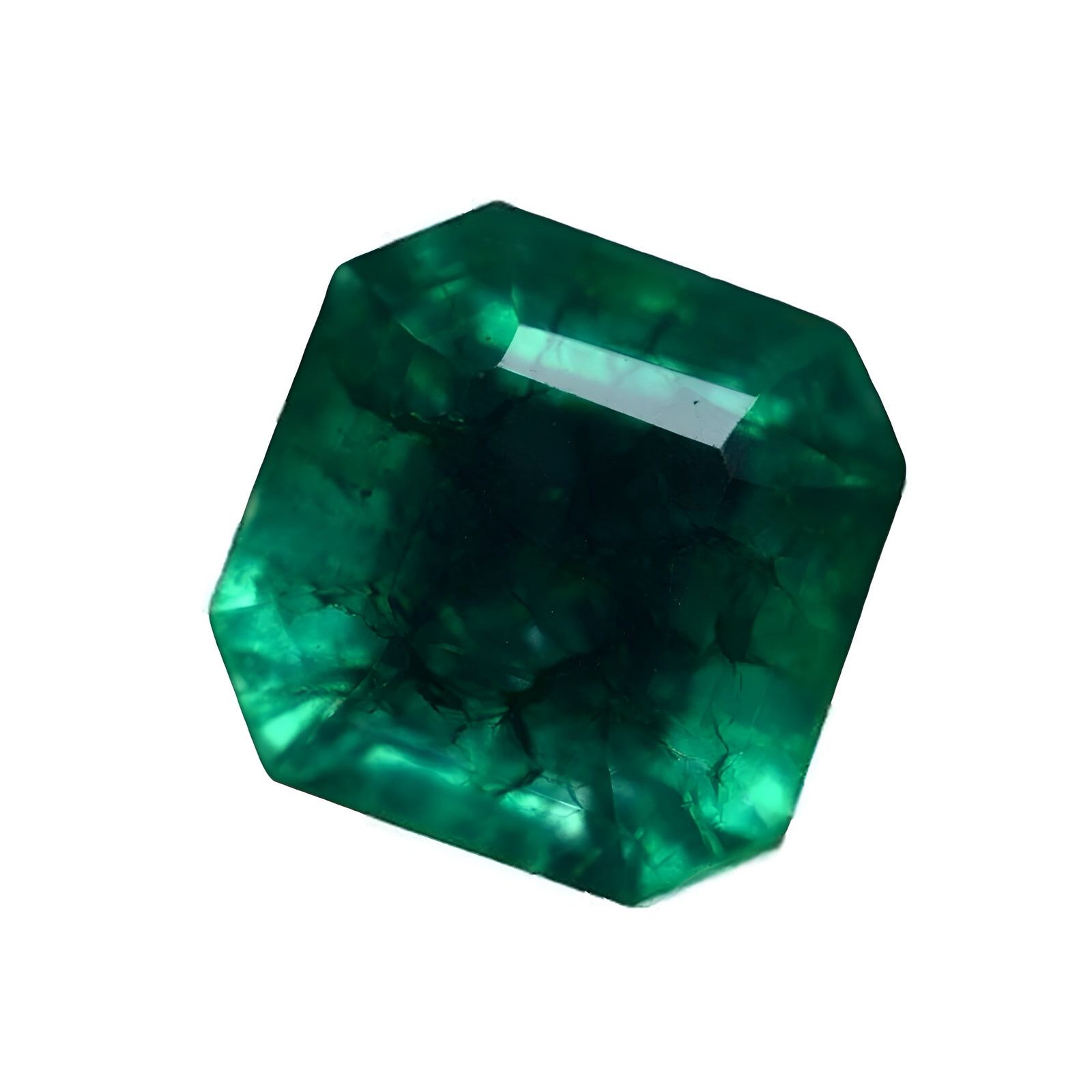 The Unbranded Brand 9CT Natural Emerald Loose Gemstone | Square Cut | Certified Size ONE SIZE - 4 Thumbnail
