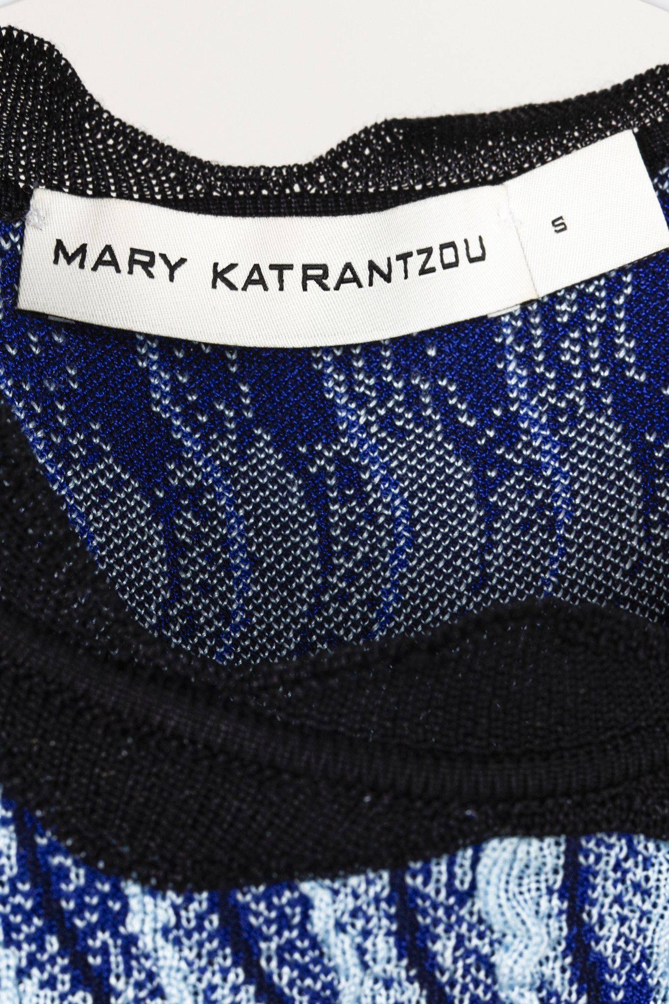 Mary Katrantzou Mary Katrantzou Swisher Blue Wavy Print Knit Dress Size S / US 4 / IT 40 - 4 Thumbnail
