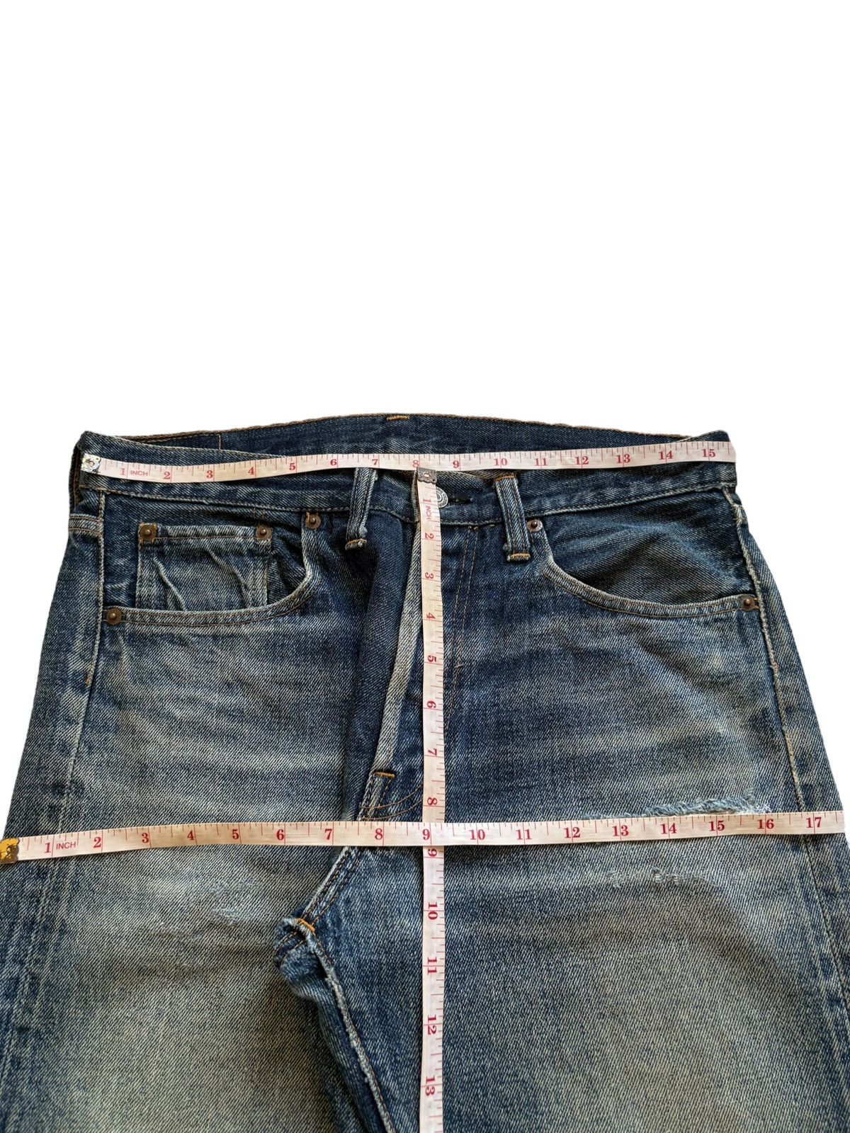 Denime × Japanese Brand Vintage Denime Selvedge Rusty Mud Wash Loose Baggy Shorts Size US 31 - 14 Thumbnail