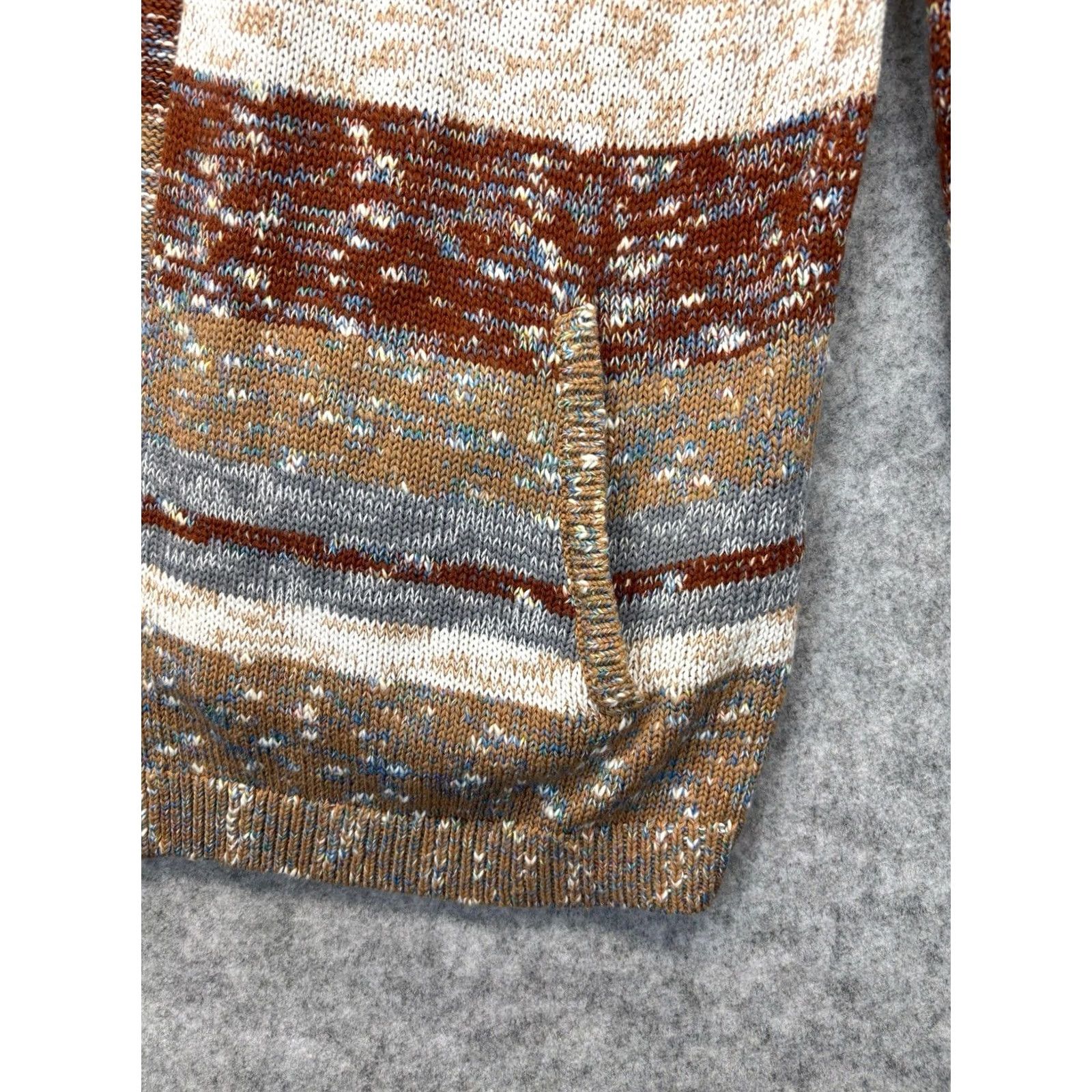 Lands' End Lands’ End Cardigan Womens Open Front Long Sleeve Knit Patterned Mulitcoloured M Size M / US 6-8 / IT 42-44 - 3 Thumbnail