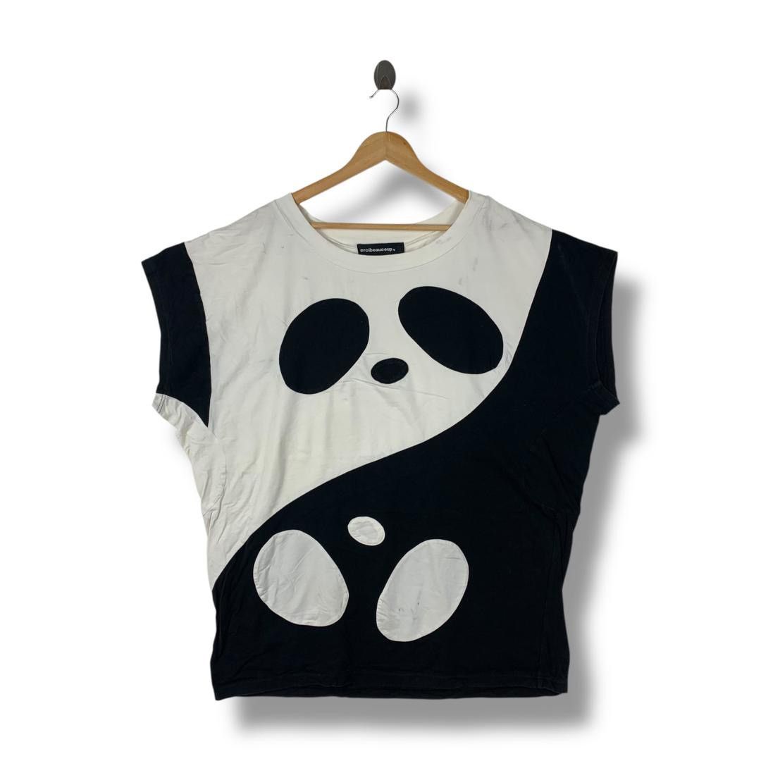 mercibeaucoup MERCIBEAUCOUP panda eyes printed stylish women tee Size XL / US 12-14 / IT 48-50 - 1 Thumbnail