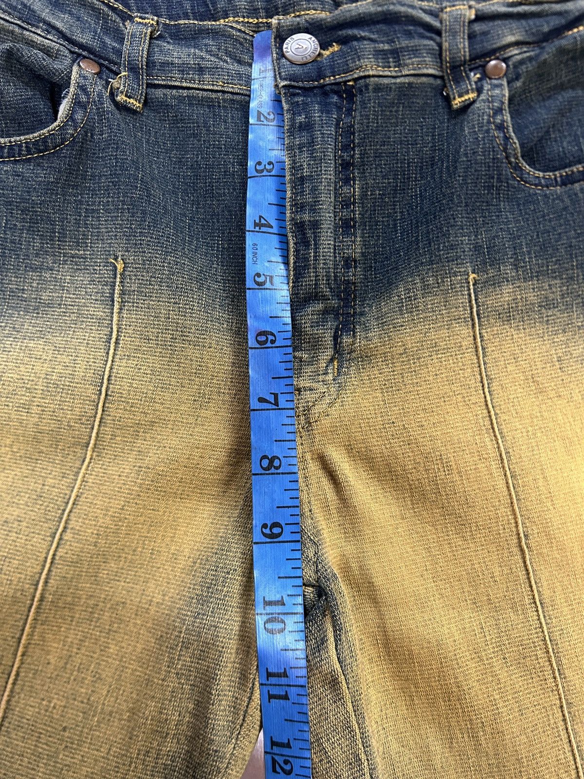 Designer Vintage Anchelli Paris Sun Faded Flared y2k Jeans Size US 27 - 11 Thumbnail