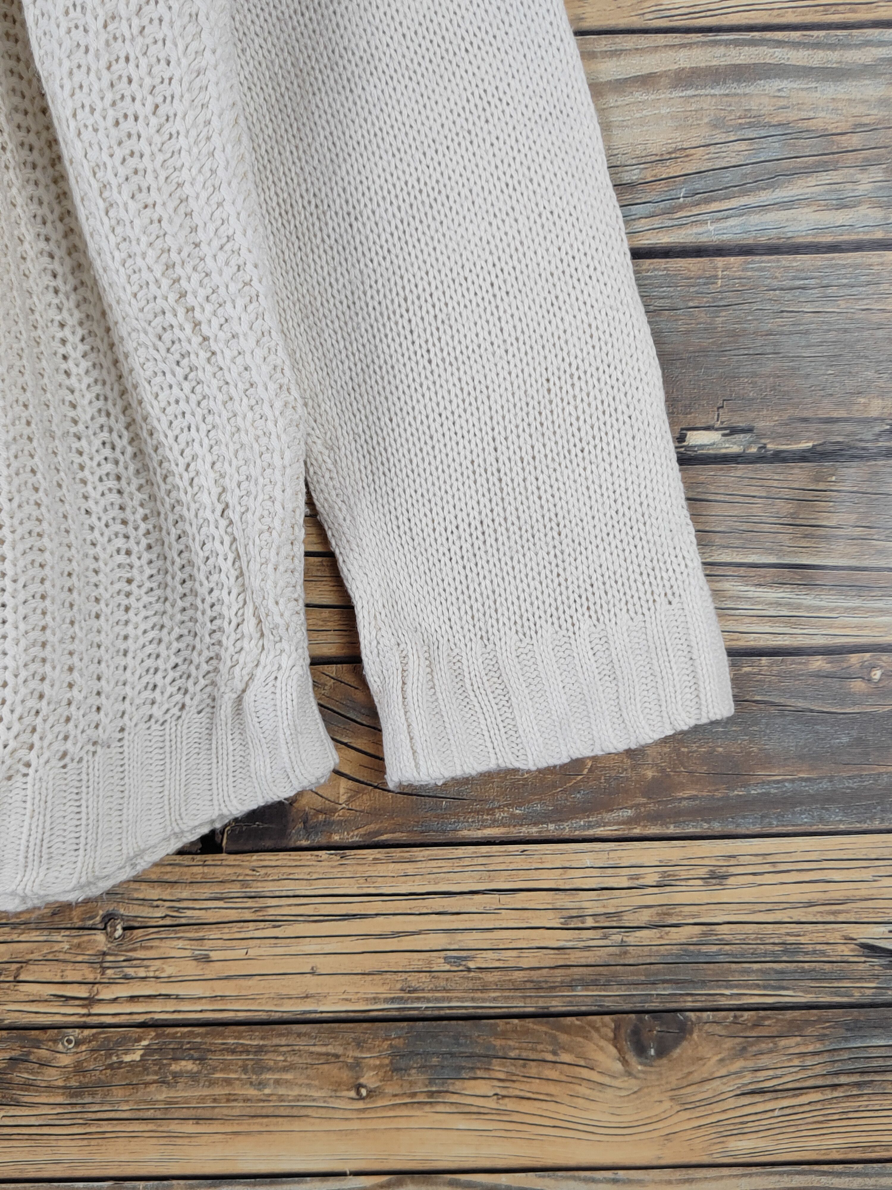 Aran Isles Knitwear × Japanese Brand × Vintage Soulberry Ivory Knitwear Sweatshirts #W1451 Size L / US 10 / IT 46 - 6 Thumbnail
