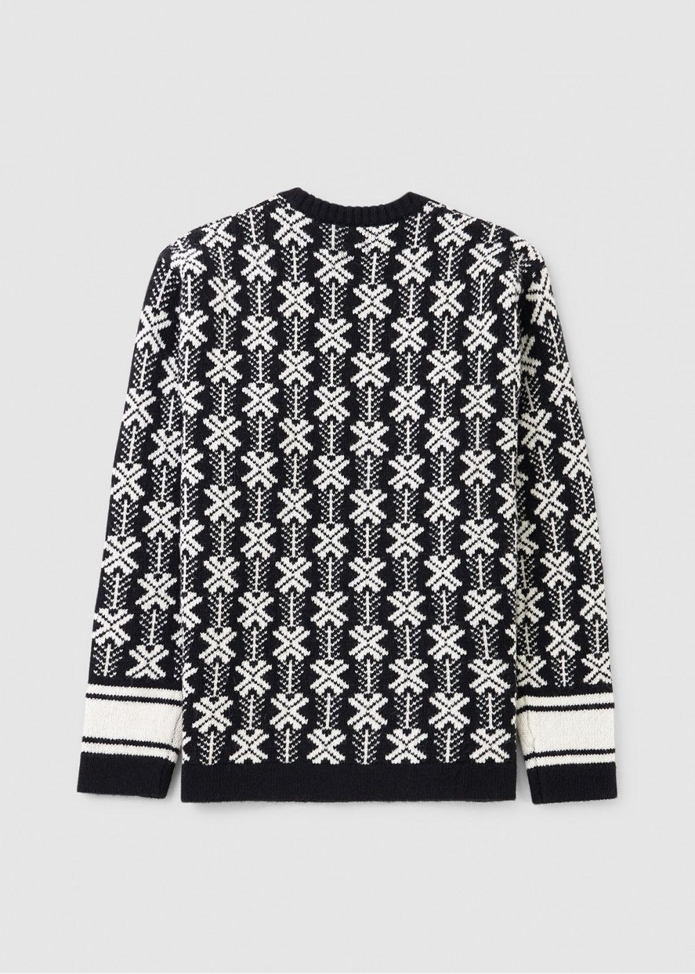 C.P. Company o1y1224 Logo Crewneck Sweater in Black/White Size US M / EU 48-50 / 2 - 2 Thumbnail