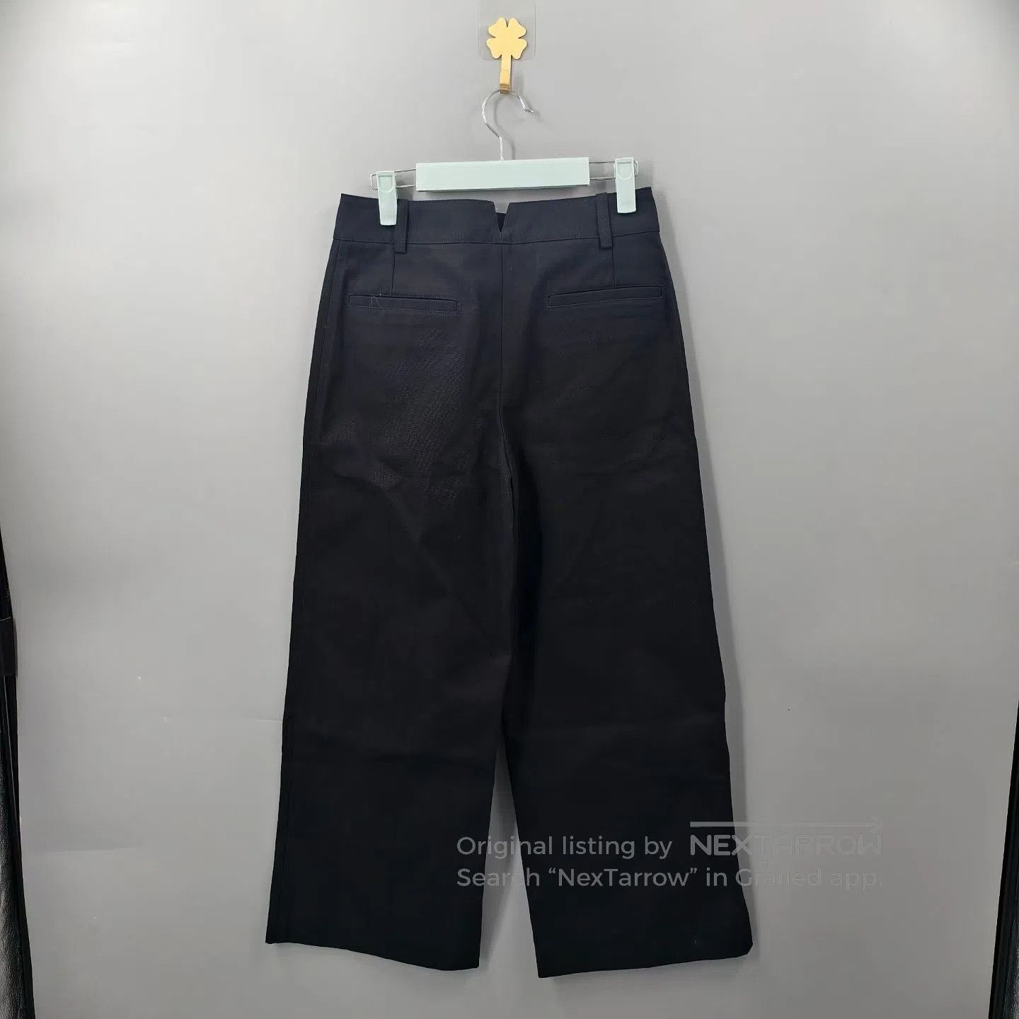 Hermes Hermes Black Wide Leg Trousers| Size 39" - 2 Thumbnail