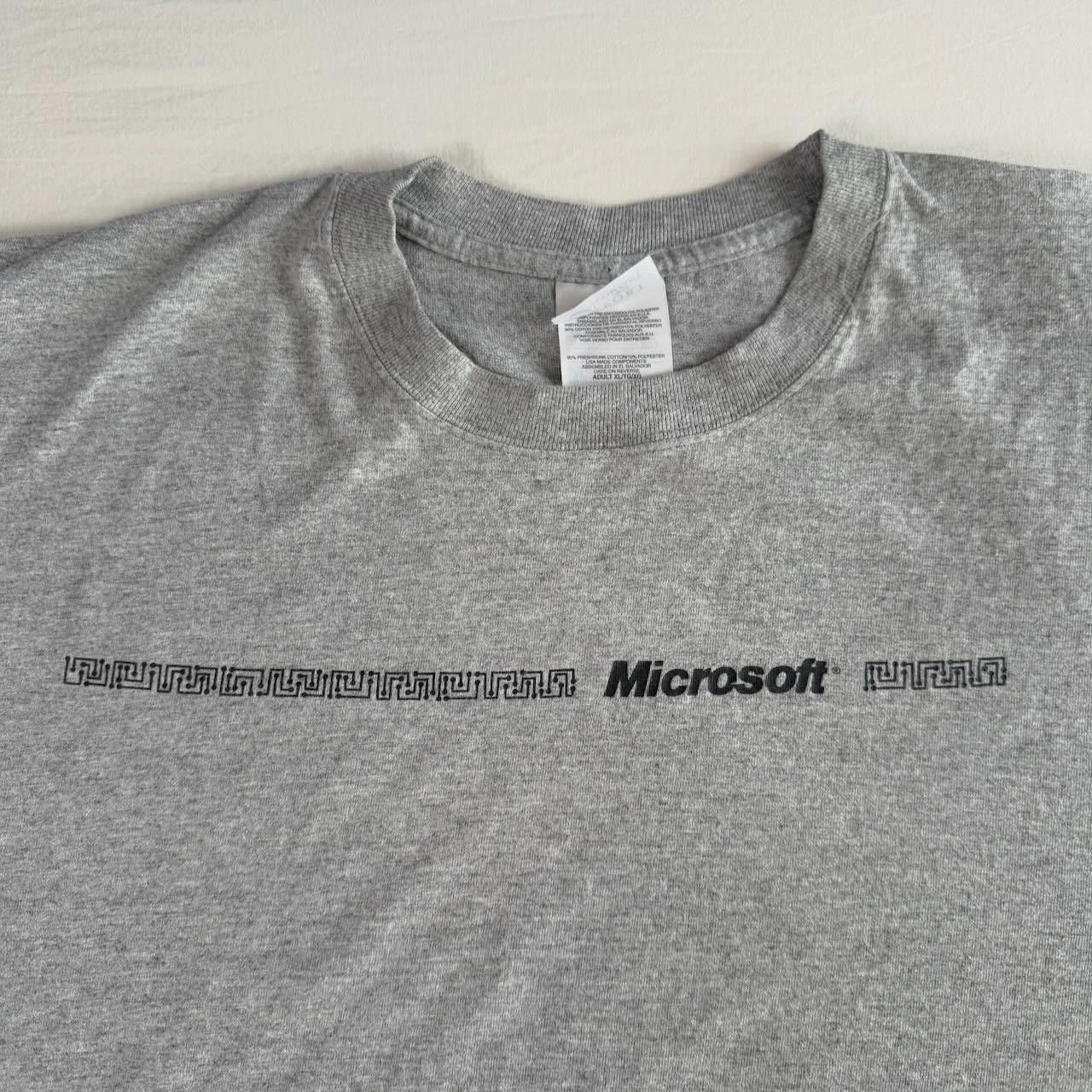 Microsoft Vintage Microsoft T-Shirt Gray Digital Corporate Logo XL Size US XL / EU 56 / 4 - 6 Thumbnail