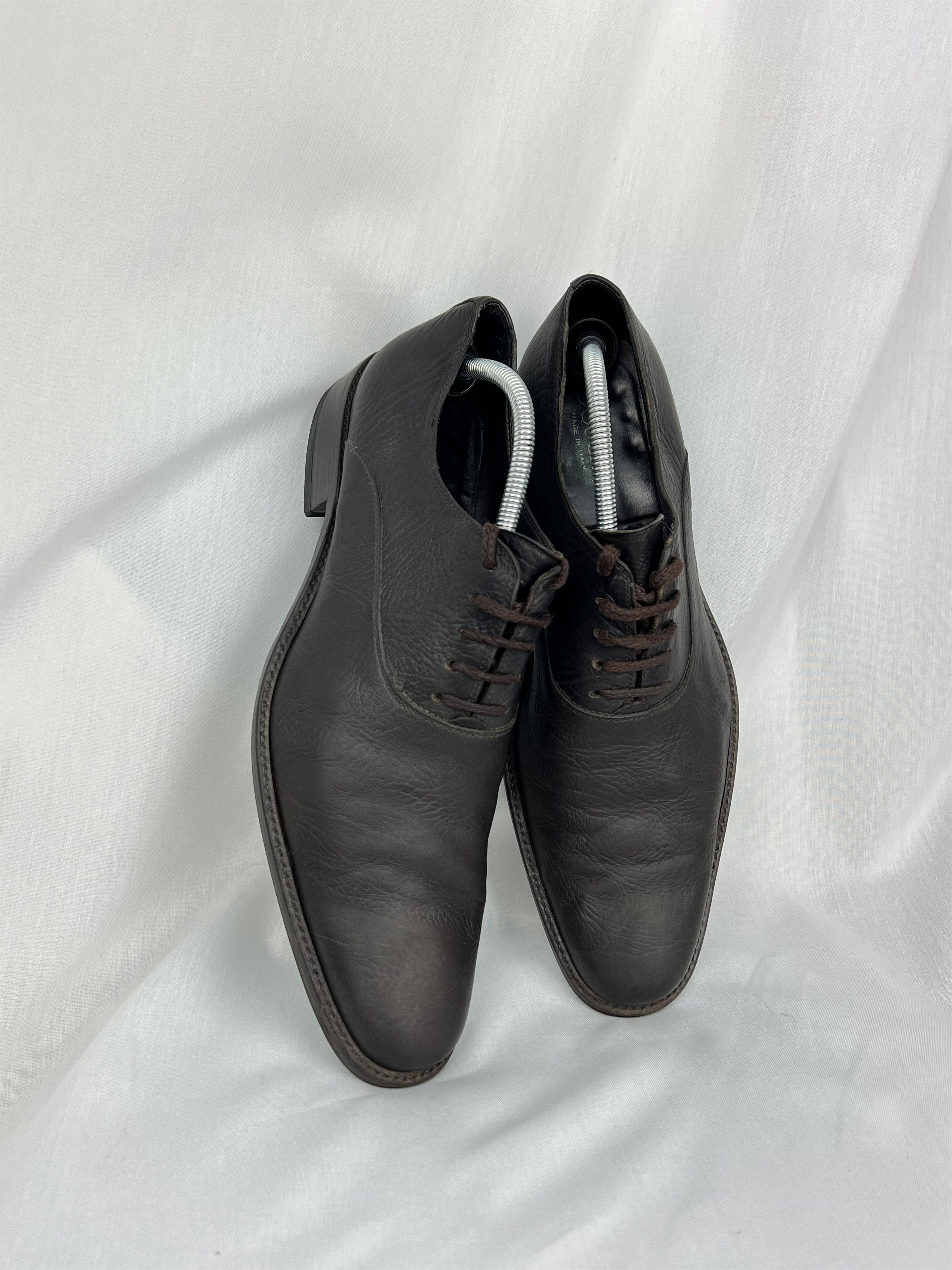 Doucal's Deer Skin Leather Pointed Derby Dress Shoes Size US 10.5 / EU 43-44 - 3 Thumbnail