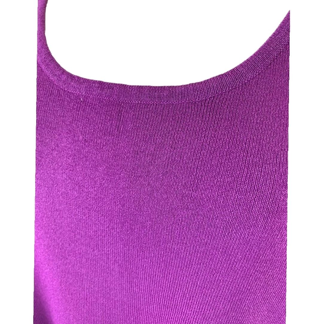 Vintage VINTAGE Dressbarn Women Purple Sleeveless Pullover Sweater Shell 18/20 Plus Size Adult Ladies Size XXL / US 16-18 / IT 52-54 - 3 Thumbnail