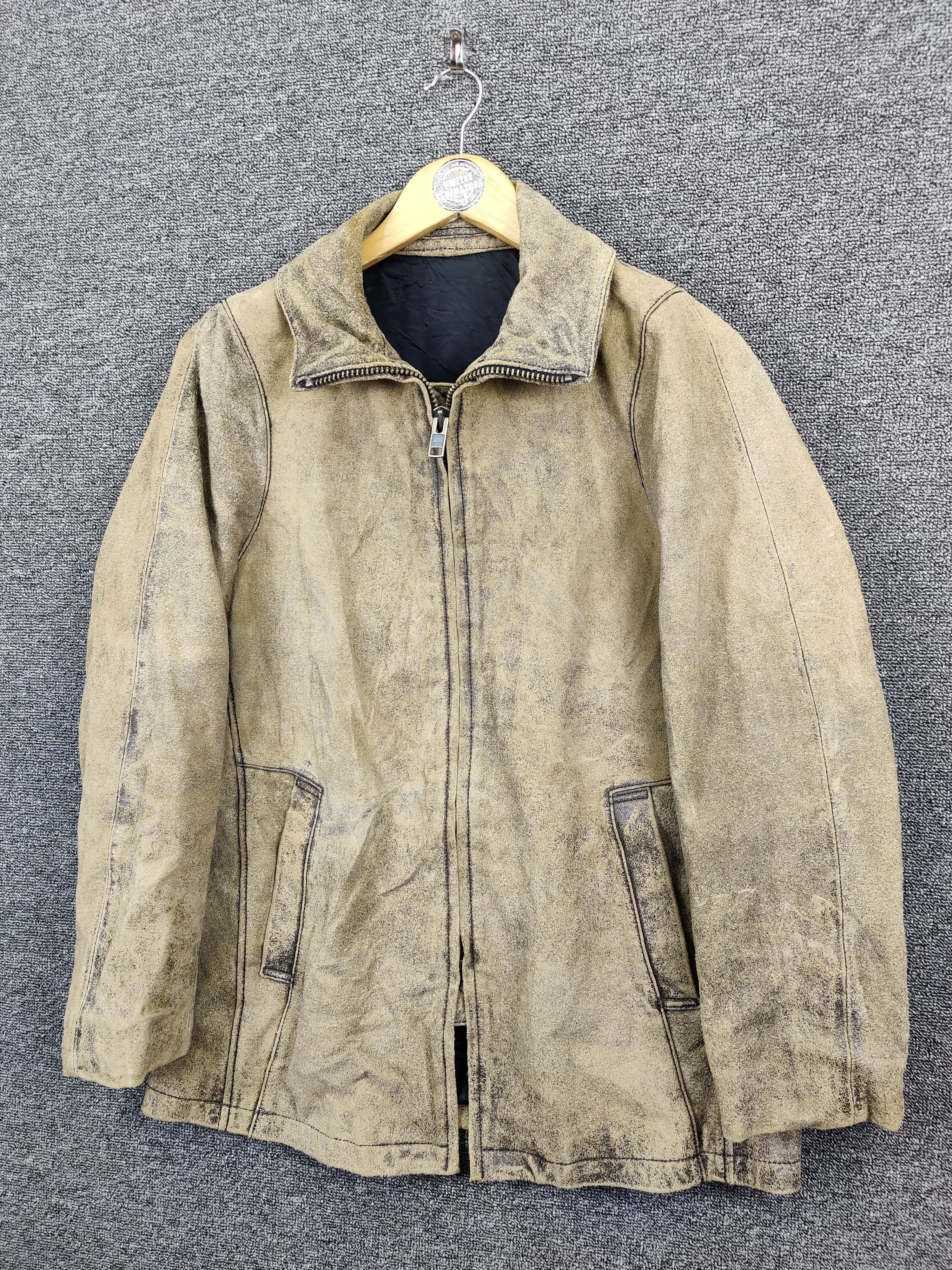 ABAHOUSE Vintage Abahouse Leather Cream Coat Jacket Size US M / EU 48-50 / 2 - 2 Thumbnail