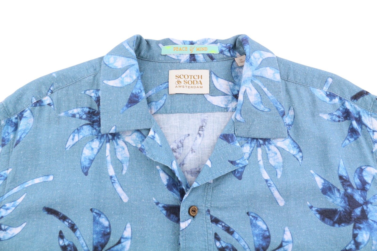 Scotch & Soda XL Blue Patterned Button-Up Shirt 88525 Size US XL / EU 56 / 4 - 4 Thumbnail