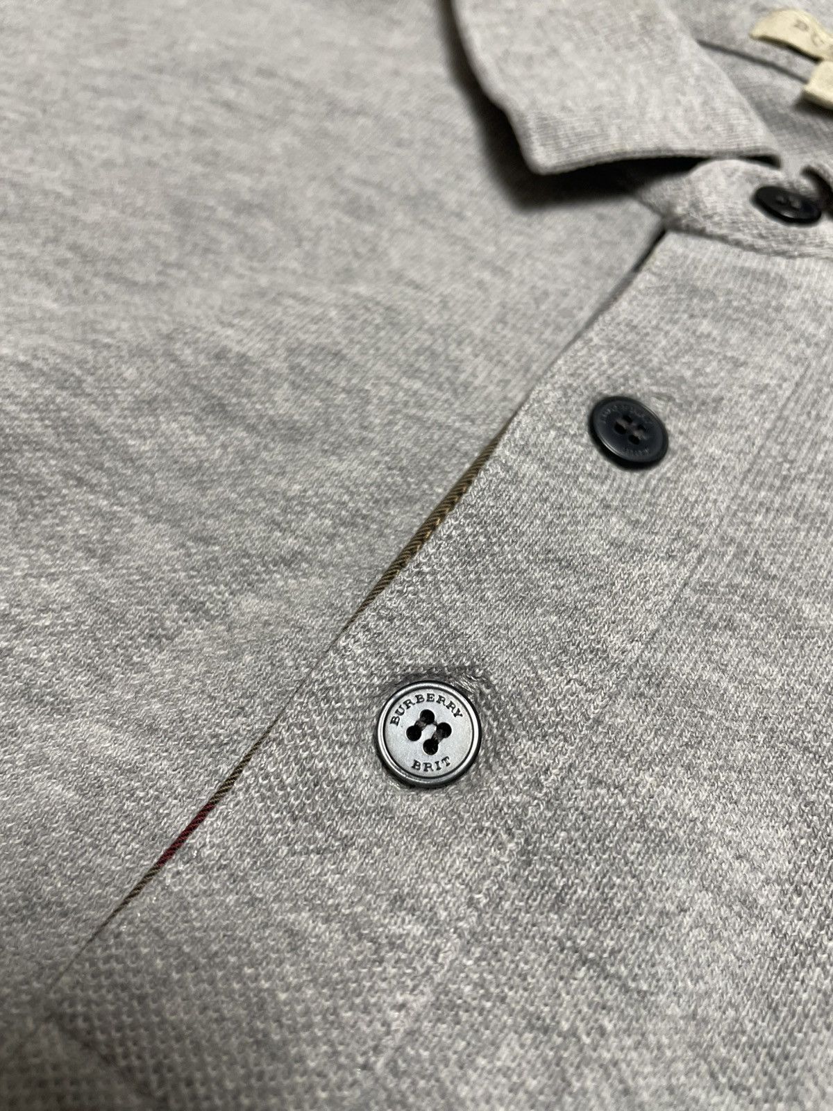Vintage Burberry Gray Polo Shirt Luxury