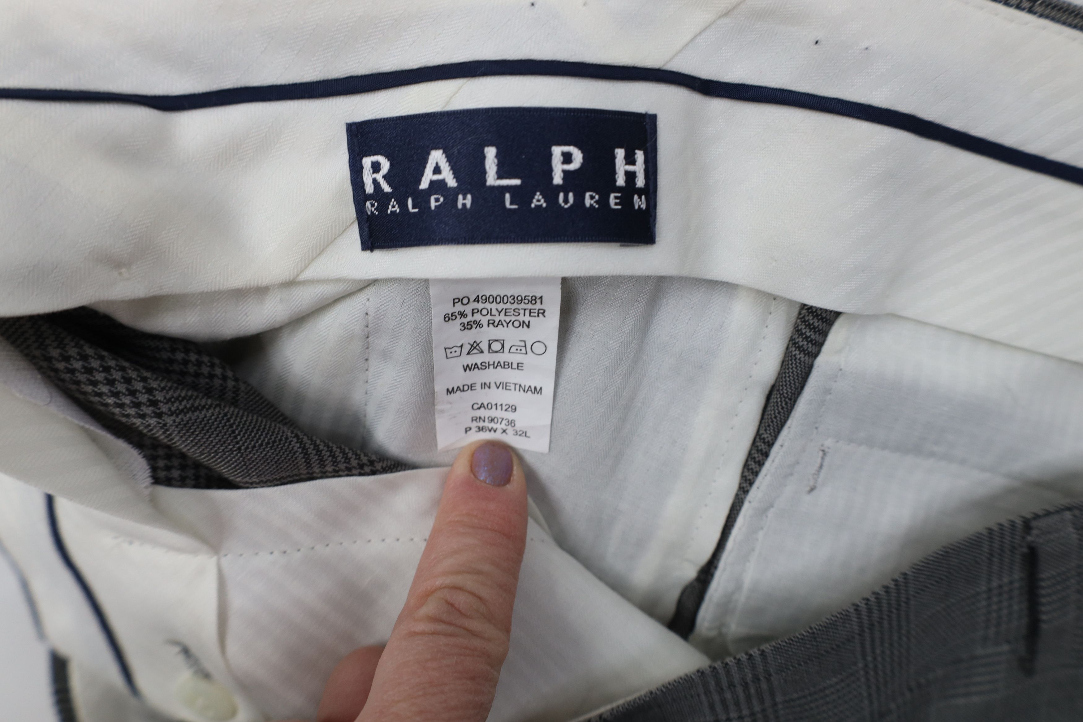Ralph Lauren Vintage 90s Ralph Lauren Gabardine Wide Leg Chino Pants Size US 36 / EU 52 - 7 Thumbnail