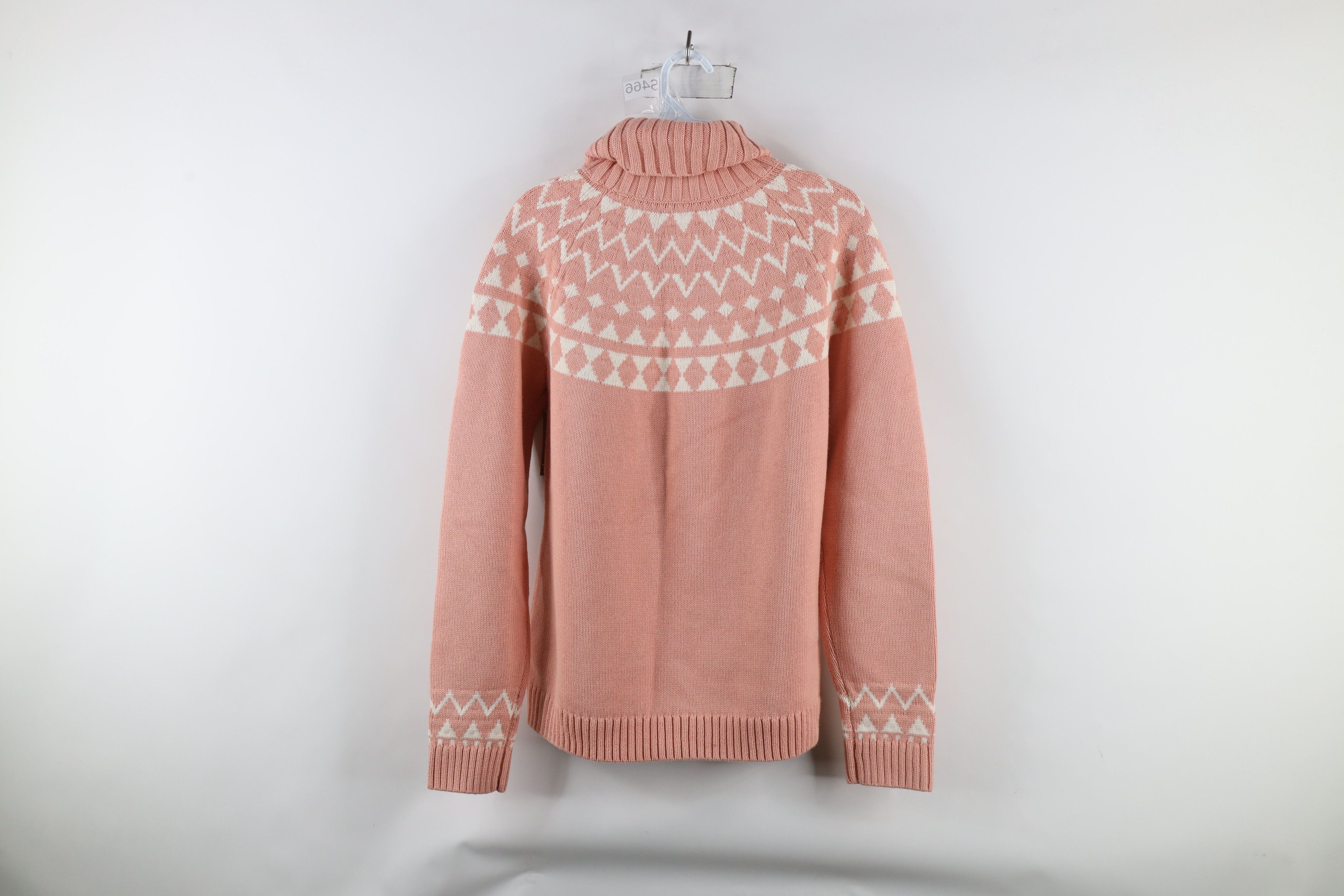 Duluth Trading Company × Vintage New Duluth Trading Co Fair Isle Turtleneck Sweater Pink Size S / US 4 / IT 40 - 7 Thumbnail
