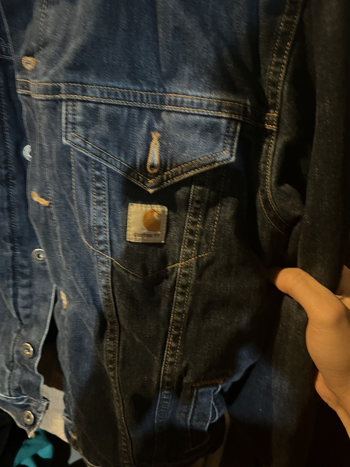 Carhartt × Japanese Brand × Vintage Vintage Carhartt Denim Sherpa Lined Jacket Size US M / EU 48-50 / 2 - 3 Thumbnail