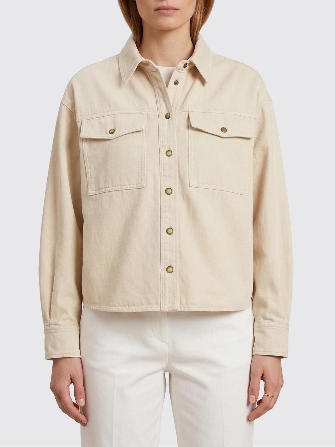 Brunello Cucinelli Brunello Cucinelli Shirt Woman Beige Size S / US 4 / IT 40 - 1 Thumbnail