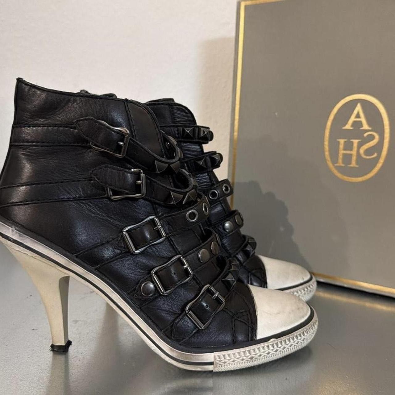 ASH ASH Limited Edition Buckled Leather Heels Size US 6 / IT 36 - 1 Thumbnail