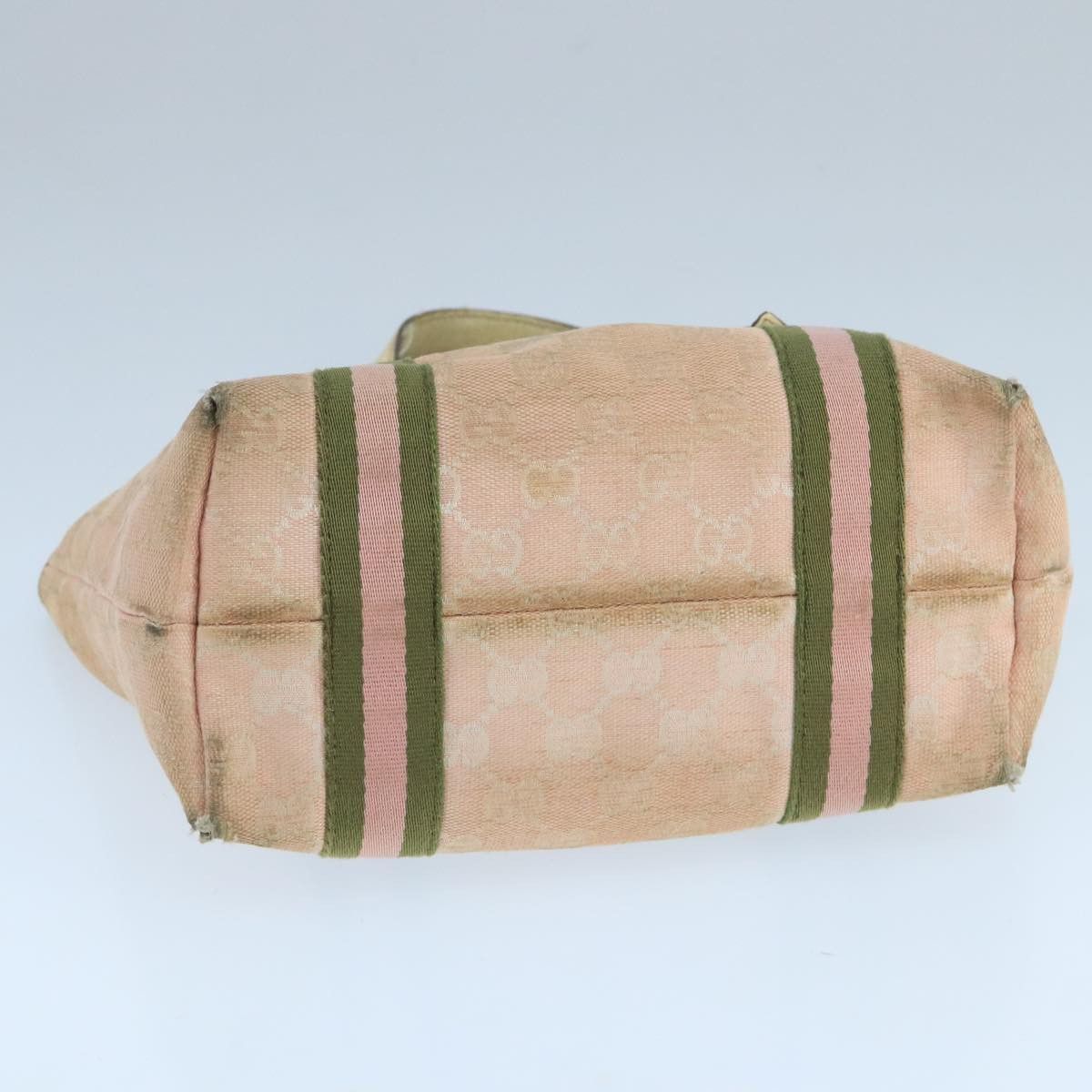 Gucci GUCCI GG Canvas Hand Bag Pink Cream Gold Size ONE SIZE - 9 Thumbnail