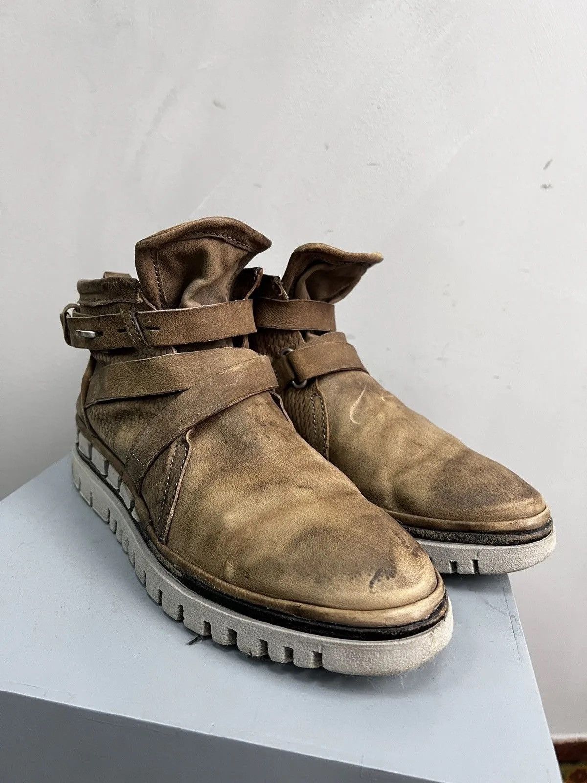 A.S.98 Vintage ankle chunky moto boots a.s. 98 belted guidi style Size US 8 / EU 41 - 12 Thumbnail