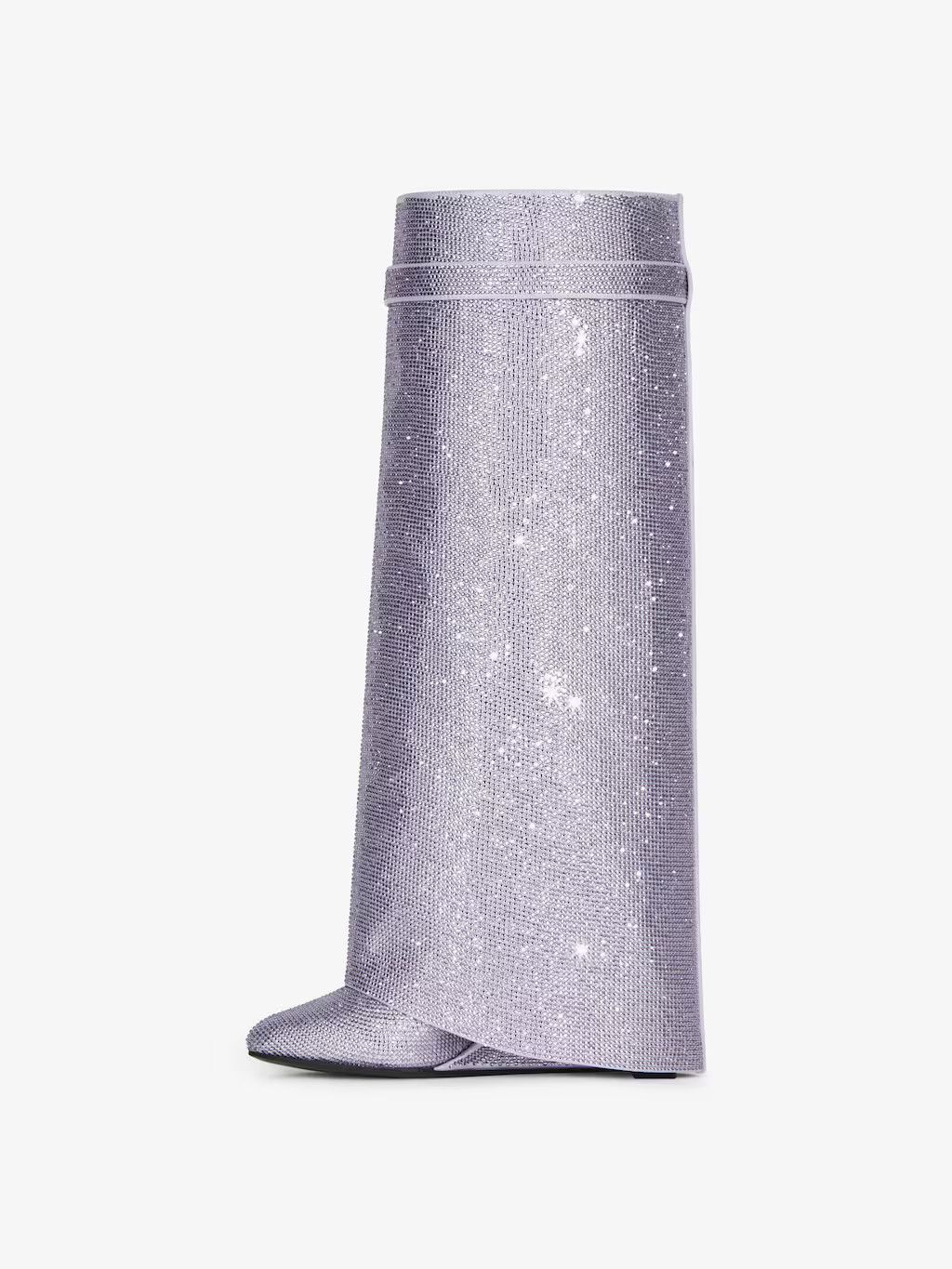 Givenchy o1srvl11e1224 Shark Lock Boots In Satin Strass in Lavender Size US 10 / IT 40 - 3 Thumbnail