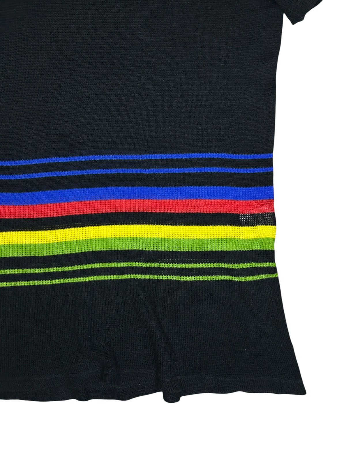 Bernhard Willhelm 00s Multicolor Waffle Knit T-Shirt Size US S / EU 44-46 / 1 - 5 Thumbnail