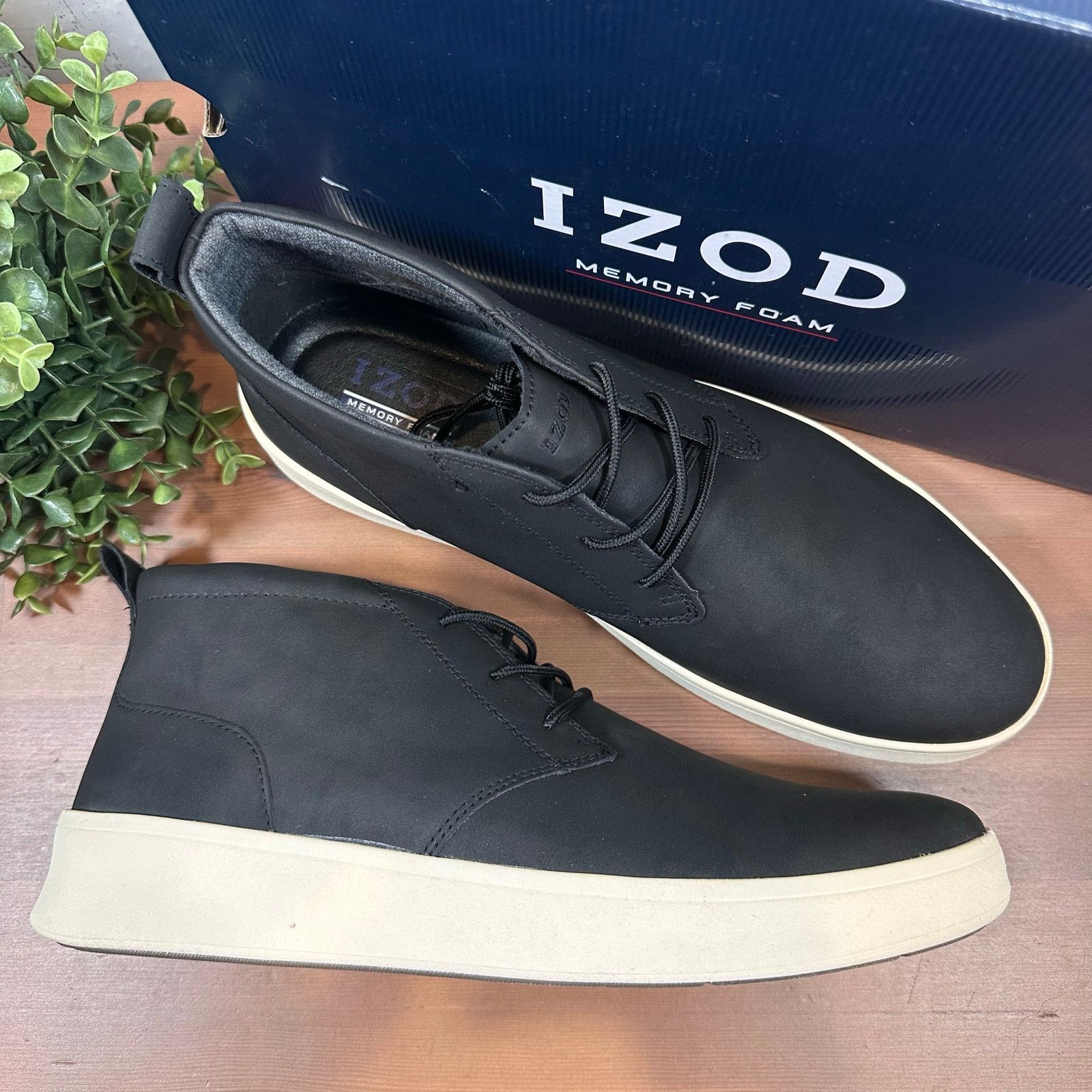 Izod IZOD Men's Palmer Chukka Boots Black Size 8 Size US 8 / EU 41 - 1 Thumbnail