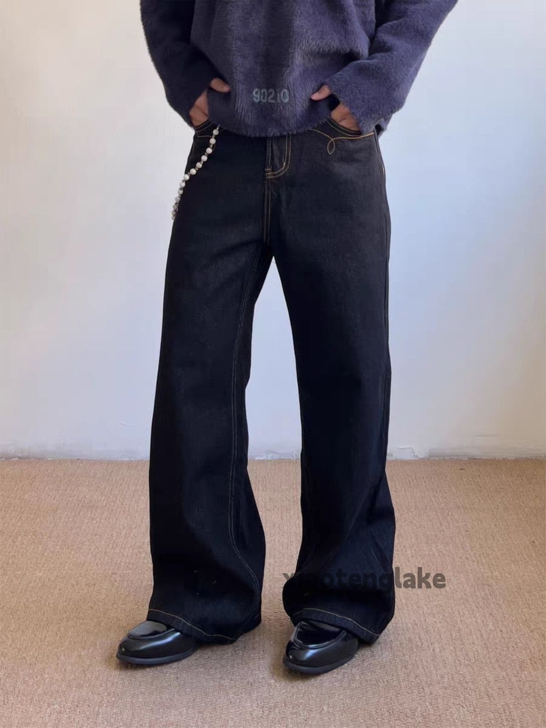 Jean Custom loose baggy skate hiphop yuppie flared jeans Size US 33 - 4 Thumbnail