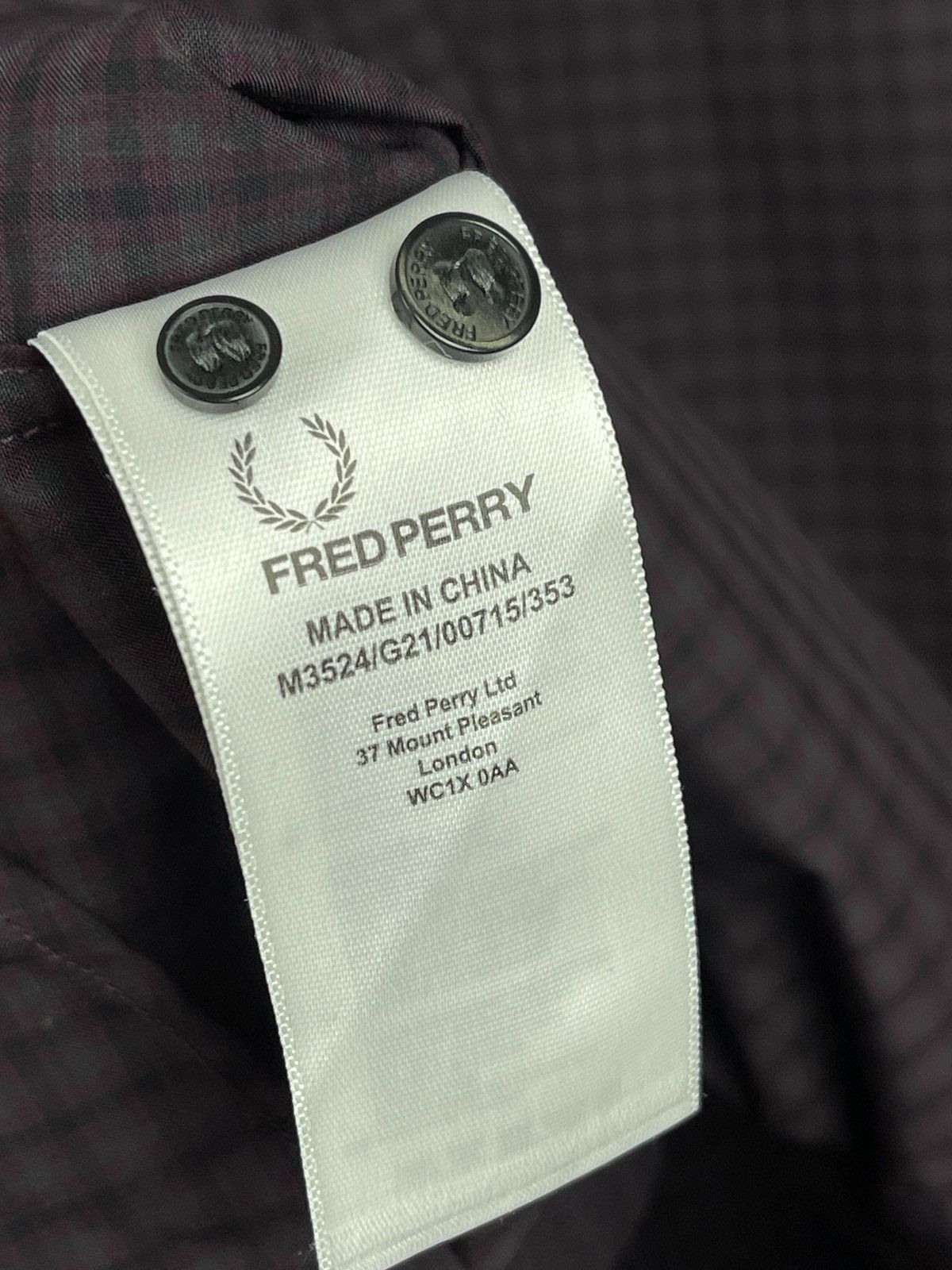 Fred Perry Fred Perry Cotton Checkered Button Up Shirt Men’s Size Large Size US L / EU 52-54 / 3 - 9 Thumbnail