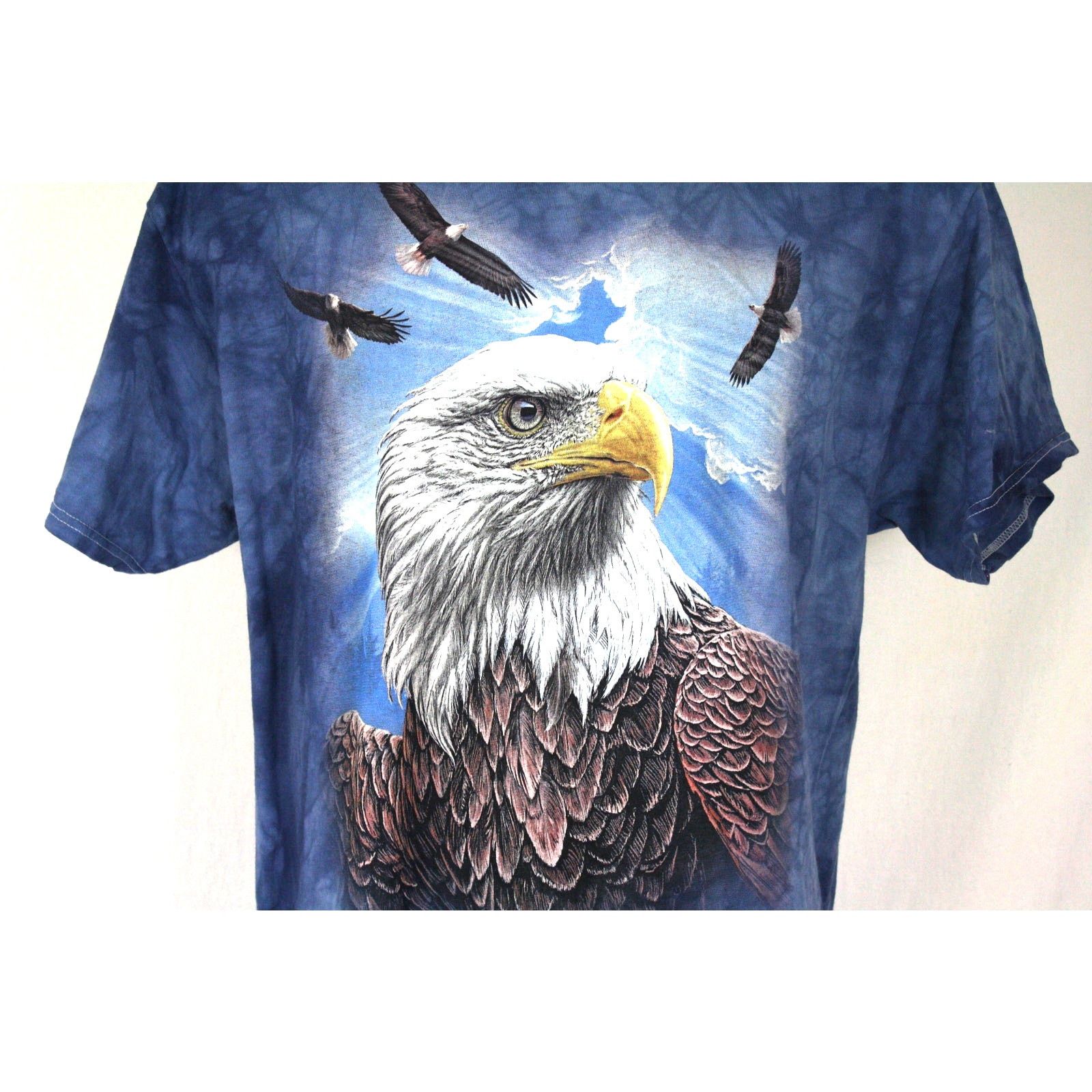 The Mountain The Mountain Bald Eagle Tie Dye Acid Wash Nature Tee Shirt Size US XXL / EU 58 / 5 - 2 Thumbnail