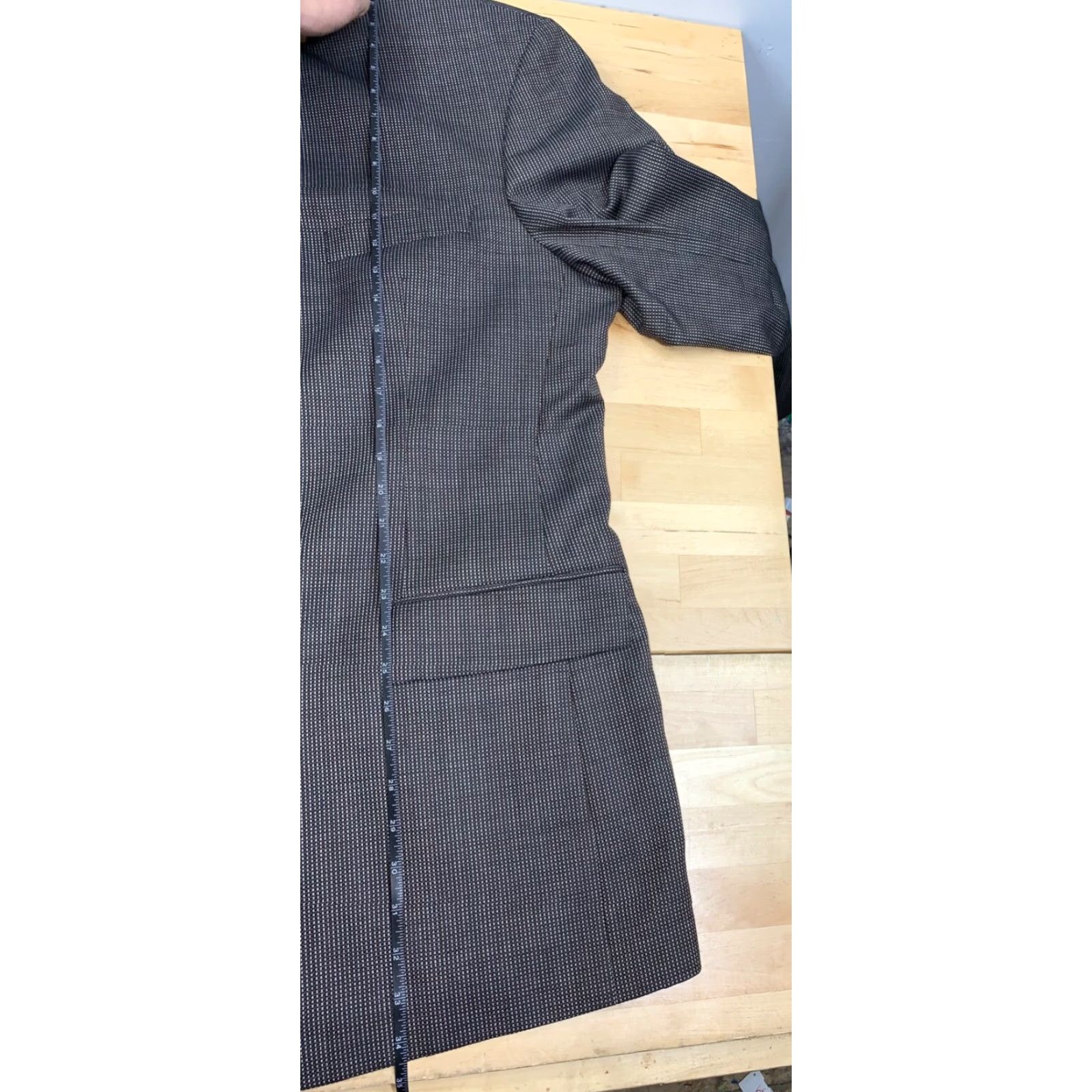 Hugo Boss VINTAGE Hugo Boss Scorsese Coat Jacket Blazer Mens 46 Long Brown Wool Silk USA 2 Piece 8168 Size 46R - 7 Thumbnail