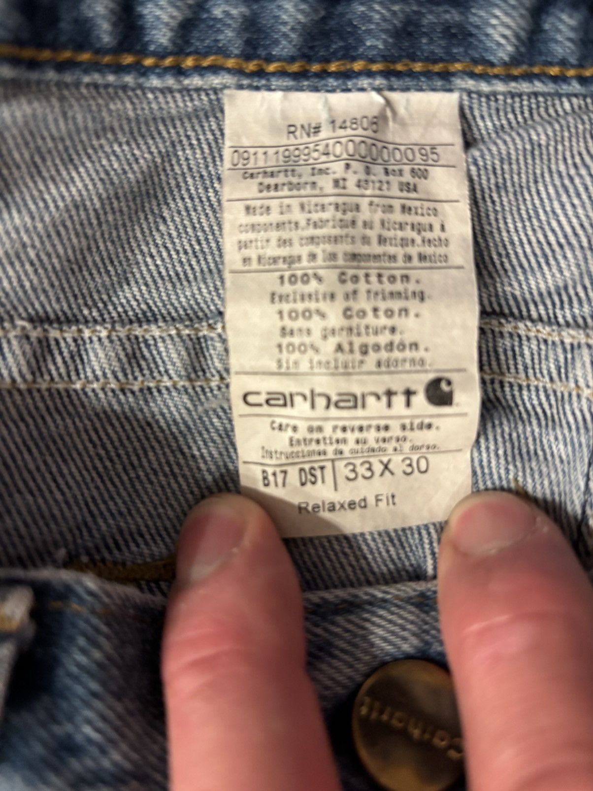Carhartt Carhartt workwear pants jeans Size US 33 - 4 Thumbnail