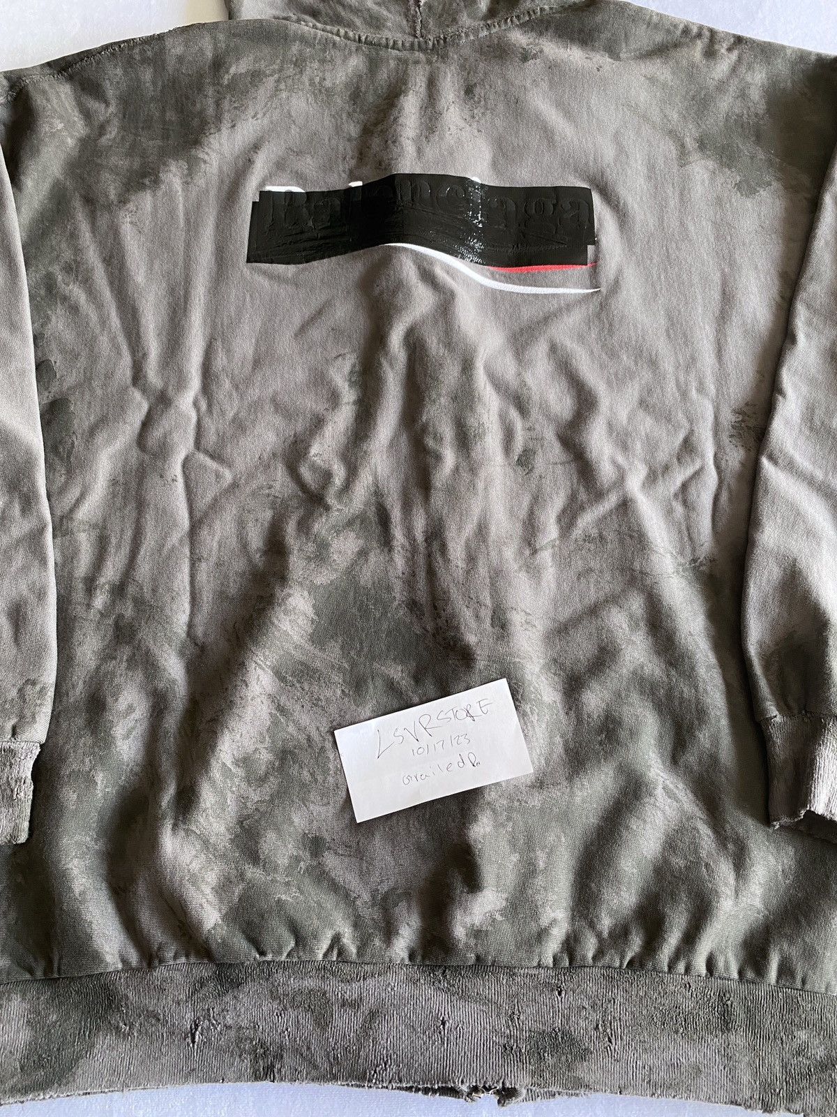 Balenciaga BALENCIAGA Destroyed Mud Gaffer Zip Hoodie Grey Medium Size US M / EU 48-50 / 2 - 2 Thumbnail