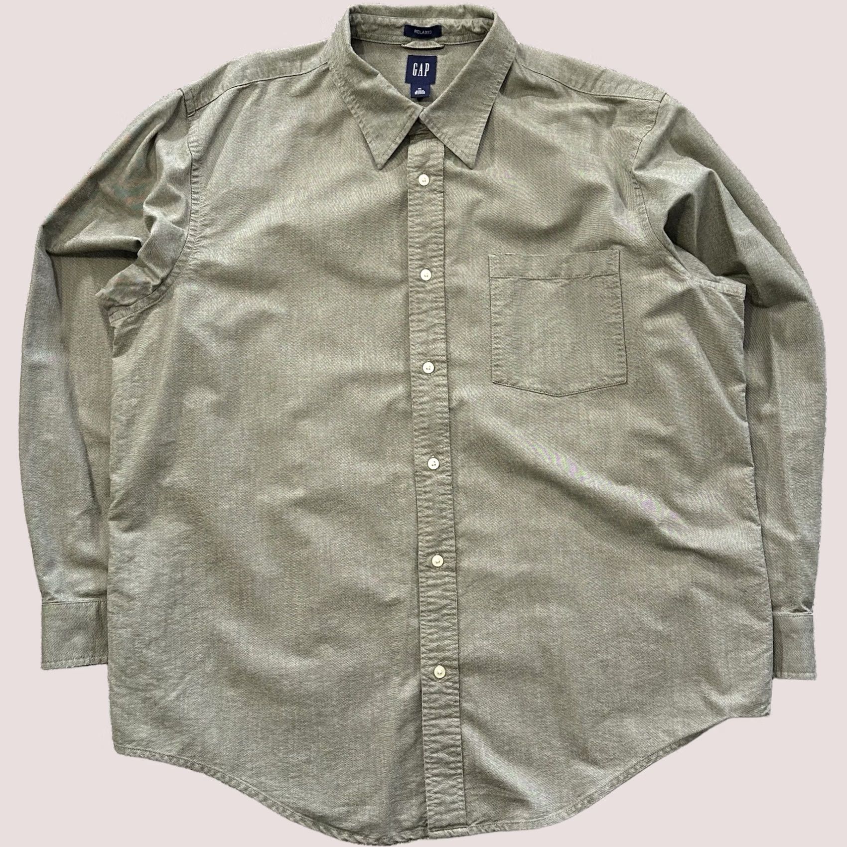 Gap VINTAGE Gap Shirt Mens XL Green Button-Up Long Sleeve Casual Workwear 2003 HOL Mens XS? Size US XL / EU 56 / 4 - 1 Thumbnail