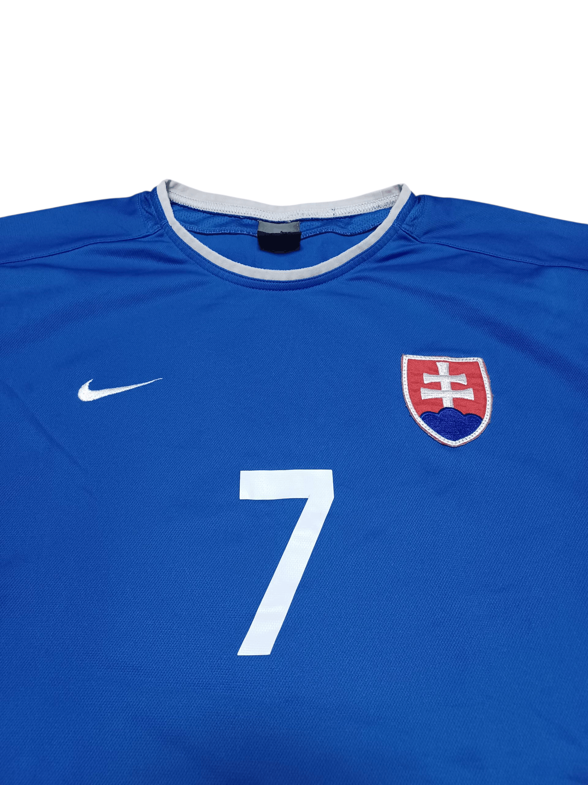 Nike SLOVAKIA NIKE VINTAGE RARE 2002 MATCHWORN SOCCER JERSEY Size US XL / EU 56 / 4 - 2 Thumbnail