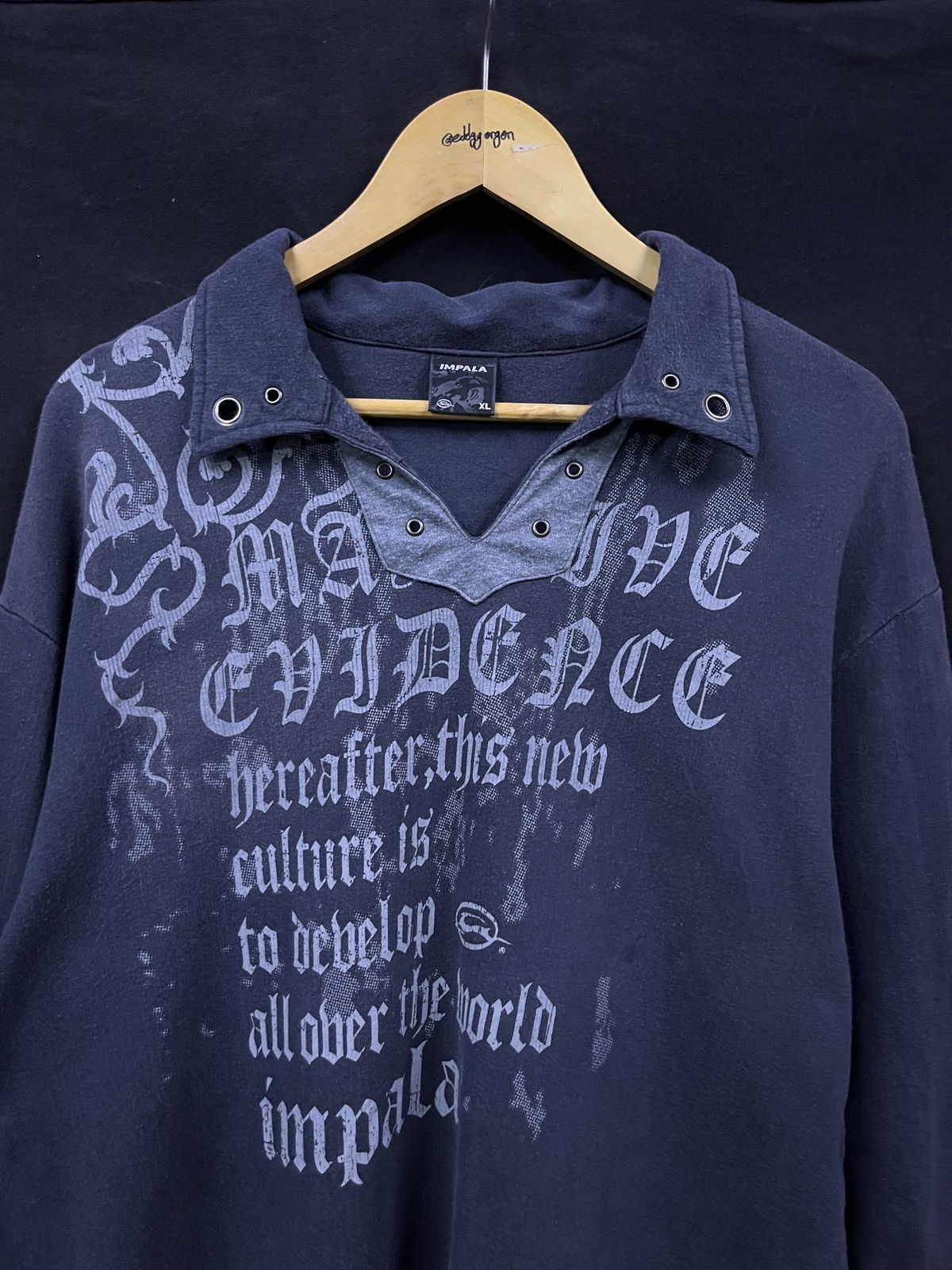 Le Grande Bleu (L.G.B.) VINTAGE IMPALA GRUNGE Y2K PUNK GOTHIC STYLE LONGSLEEVE Size US XL / EU 56 / 4 - 3 Thumbnail