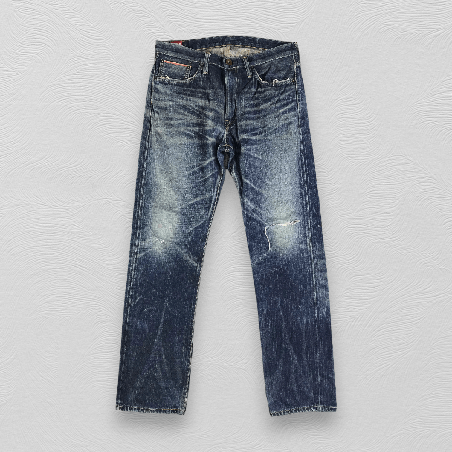 Image of Vintage Edwin 505Z Selvedge Jeans Faded Blue Denim Kj2287, Men's (Size 33)